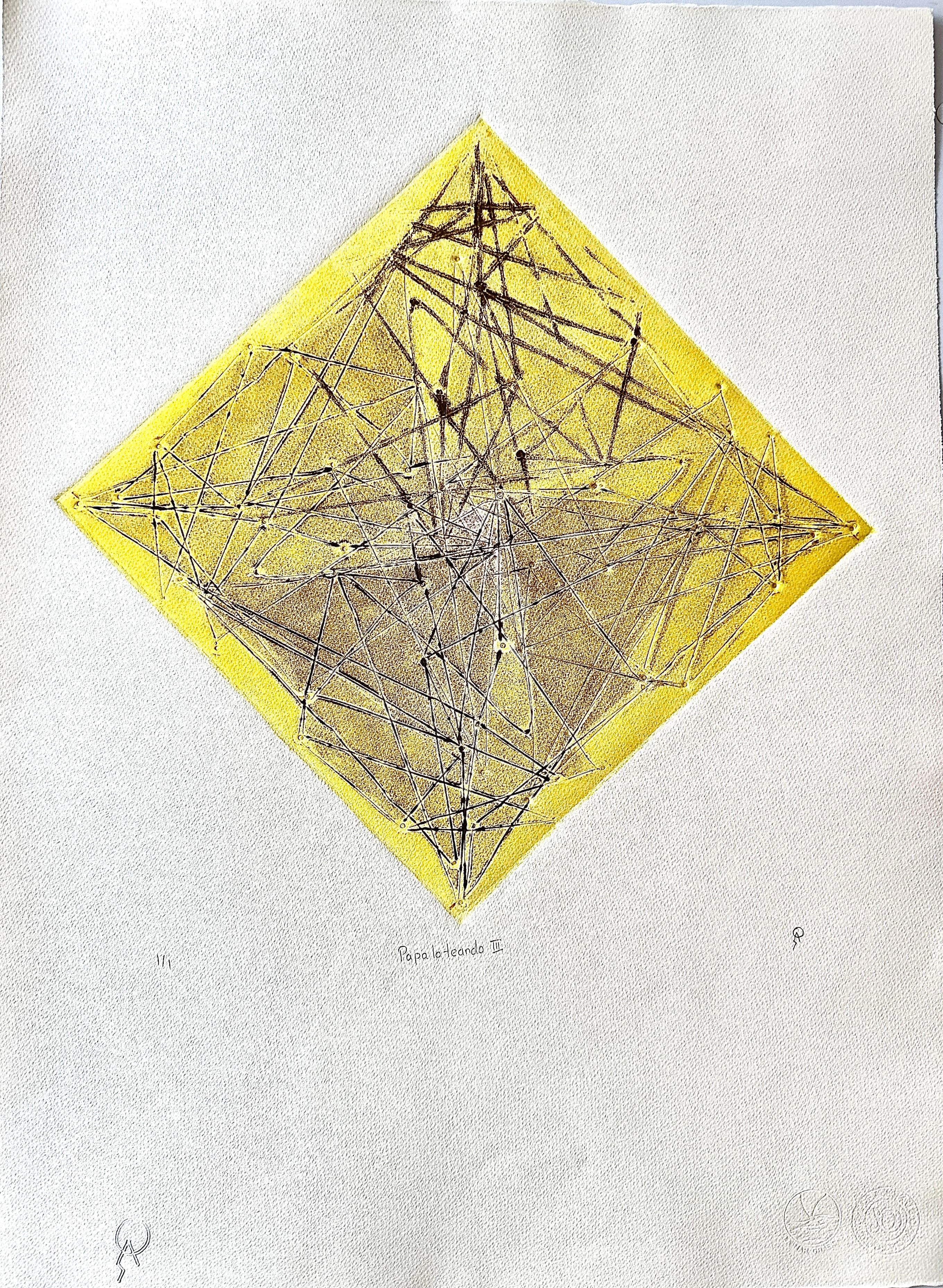 Papaloteando III by Patricia Arriola, Monotipo / papel de algodón Guarro Super Alfa, 2024