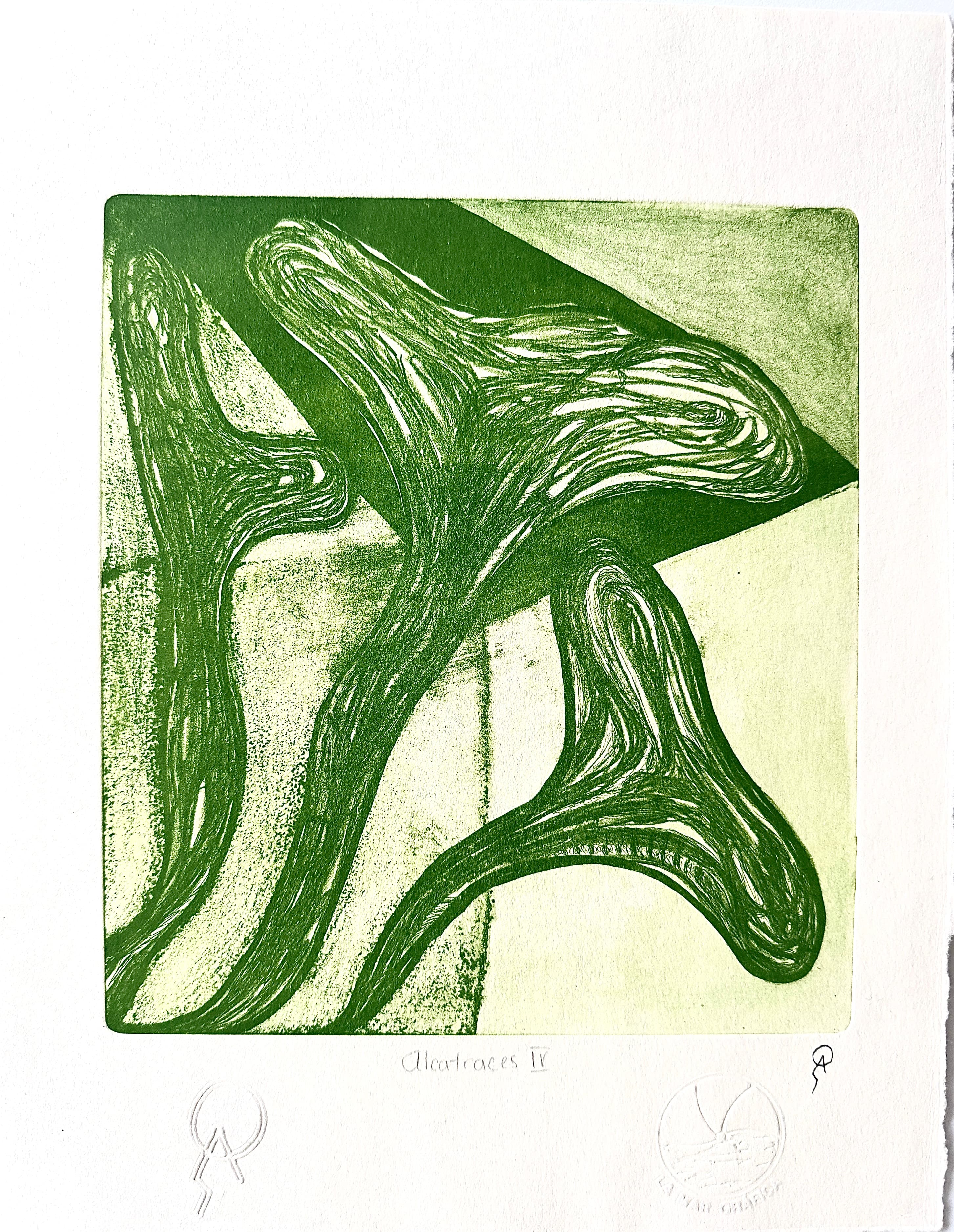 Alcatraces IV by Patricia Arriola, Litografía en seco / papel de algodón Guarro Super Alfa, 2025