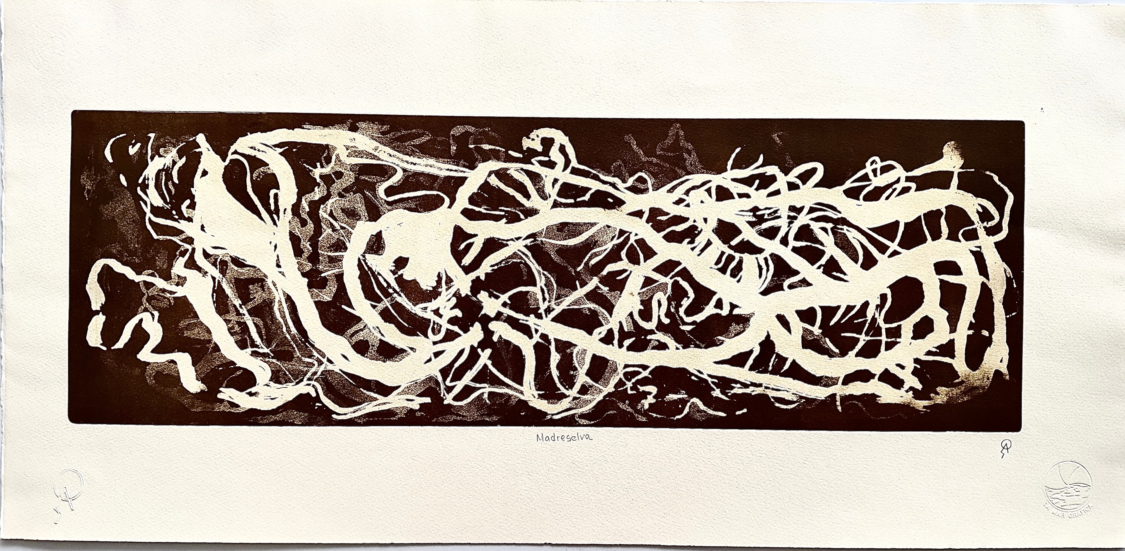 Madre selva by Patricia Arriola, Litografía en seco / papel de algodón Guarro Super Alfa, 2021