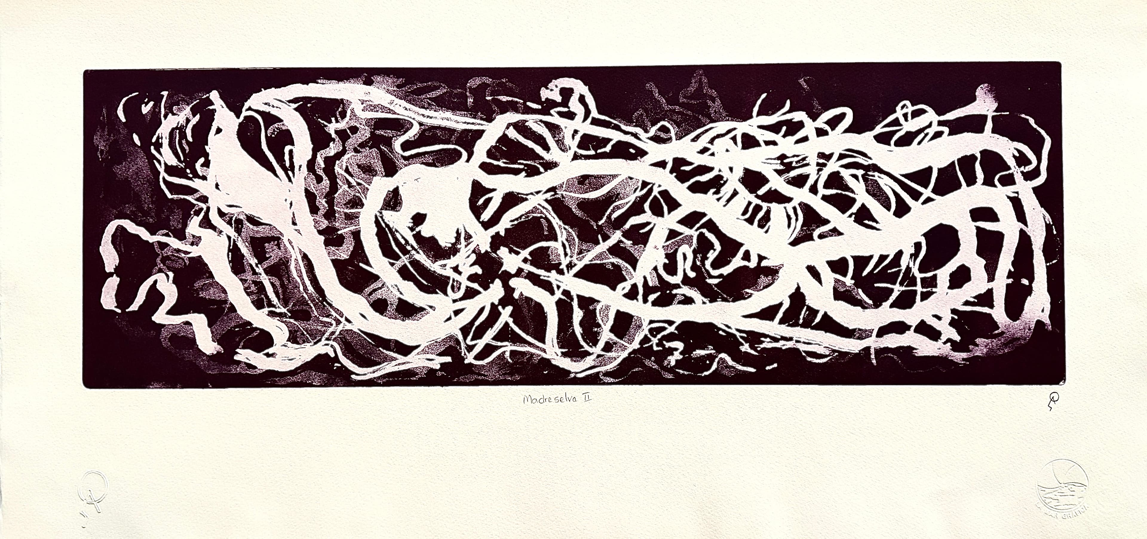 Madre selva II by Patricia Arriola, Litografía en seco / papel de algodón Guarro Super Alfa, 2021