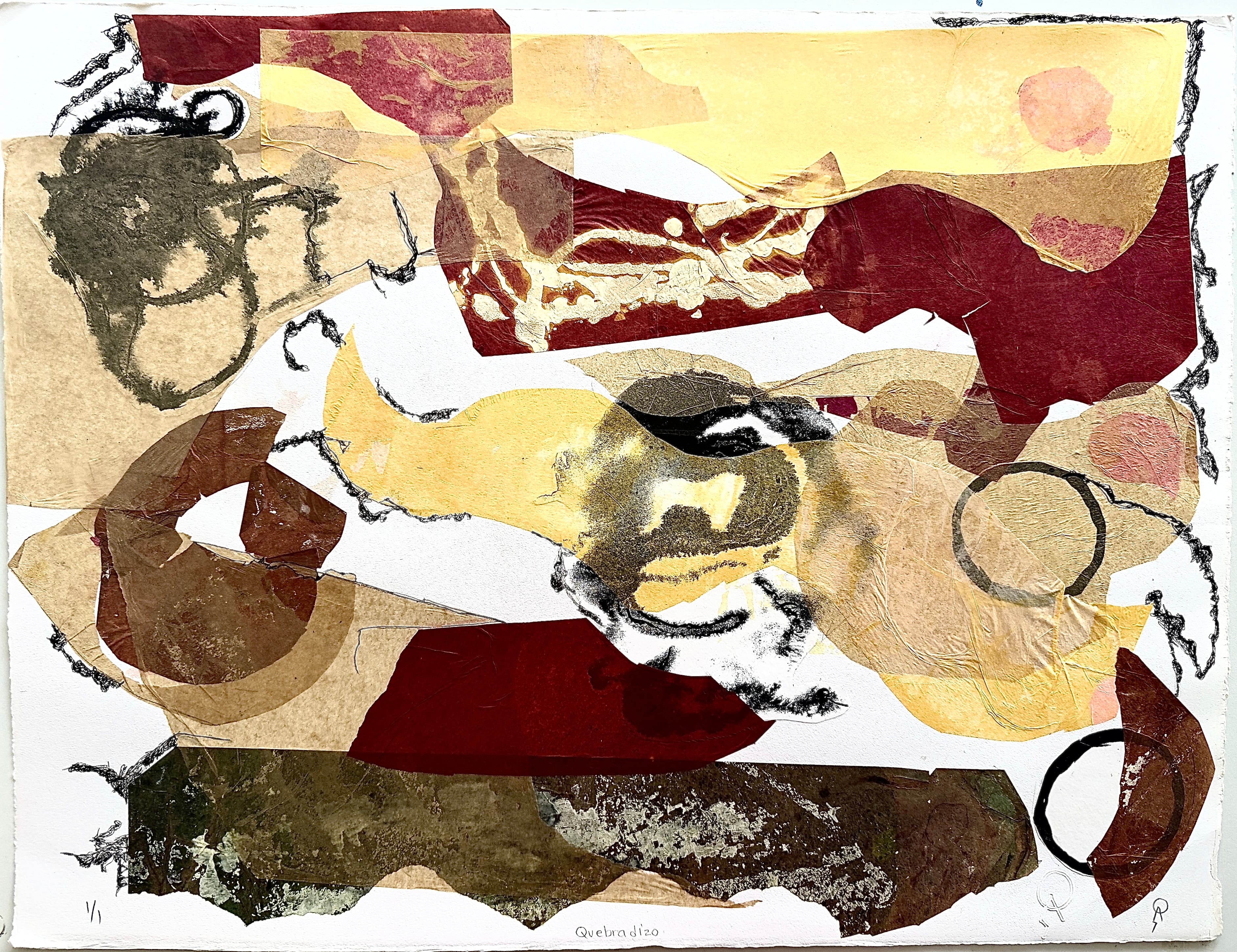 Quebradizo by Patricia Arriola, Collage / papel de algodón, 2019