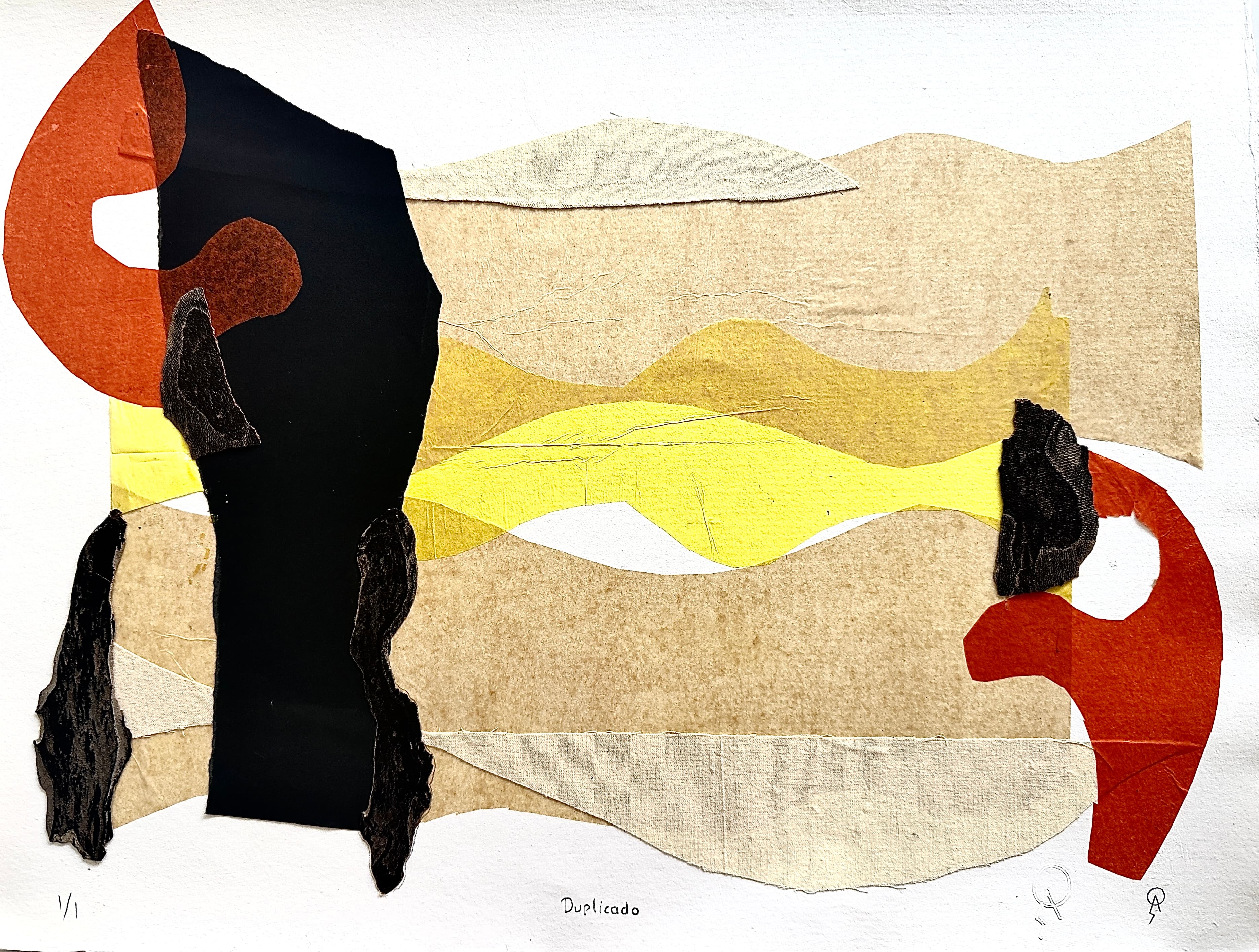 Duplicado by Patricia Arriola, Collage / papel de algodón, 2019