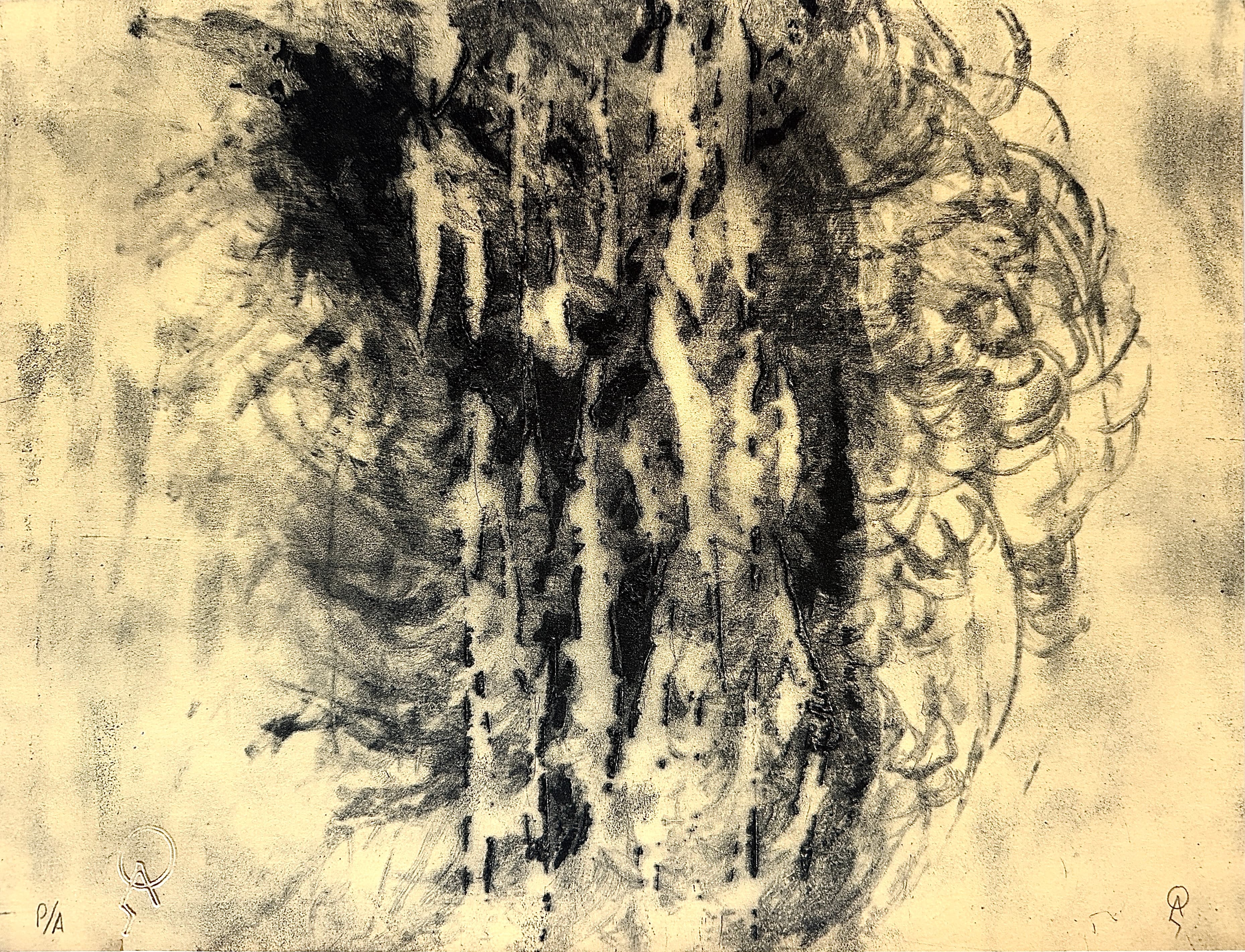 En una esquina del tiempo by Patricia Arriola, Monotipo / papel de algodón Guarro Super Alfa, 2020