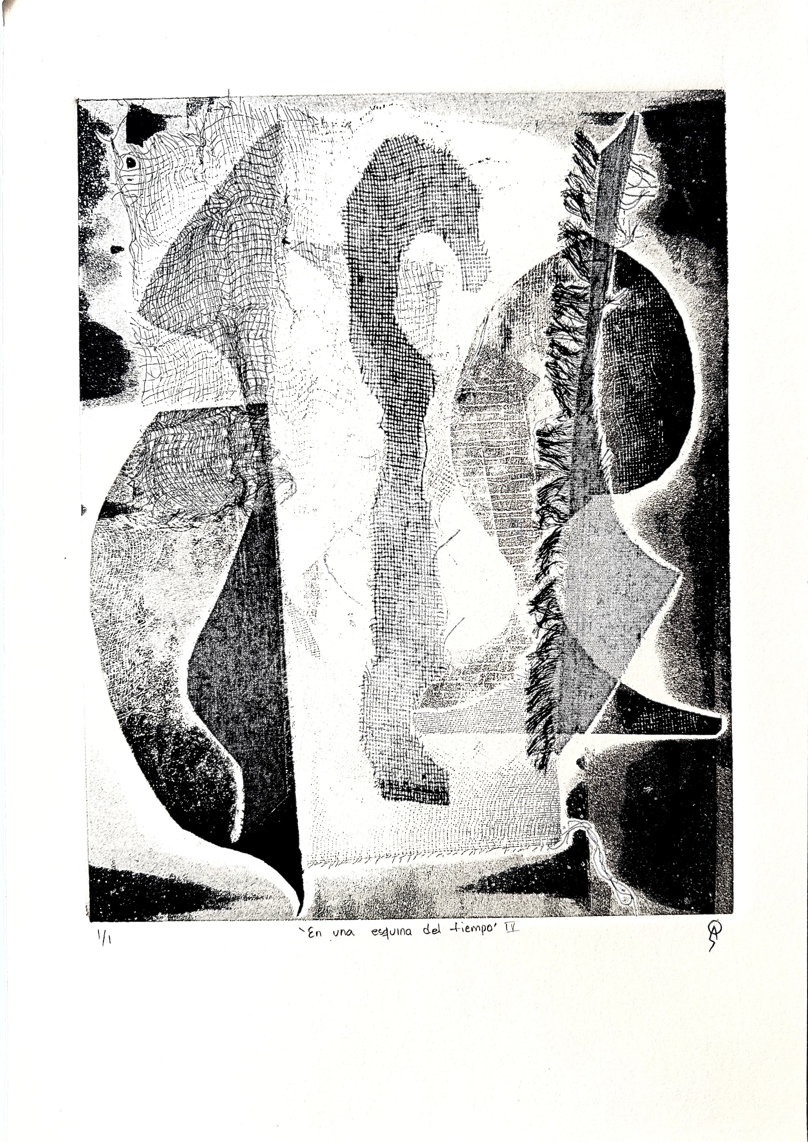 En una esquina del tiempo III by Patricia Arriola, Monotipo / papel de algodón Guarro Super Alfa, 2020