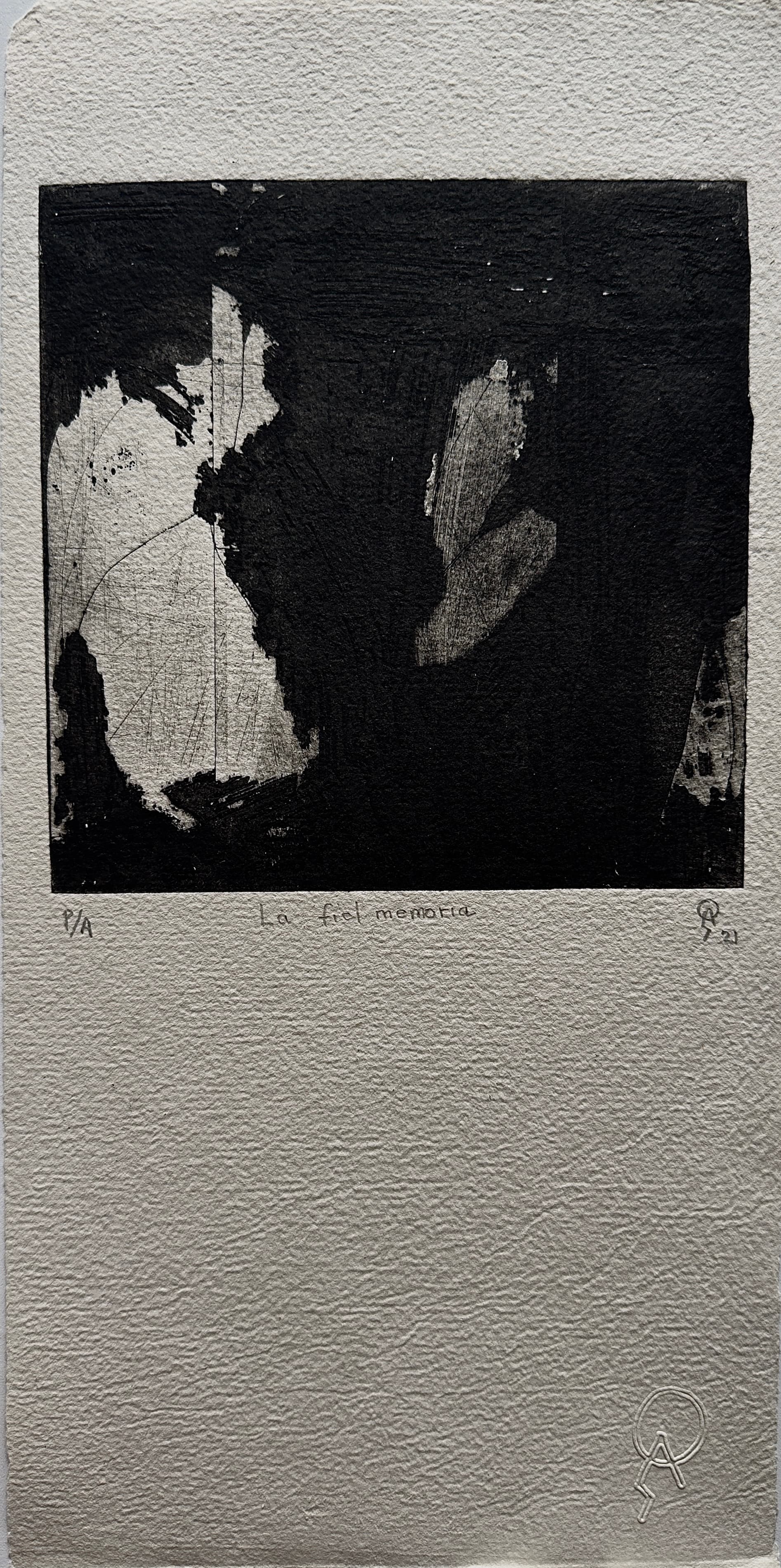 La fiel memoria by Patricia Arriola, Aguafuerte, aguatinta / papel de algodón Ceiba Gráfica. P/A, 2021