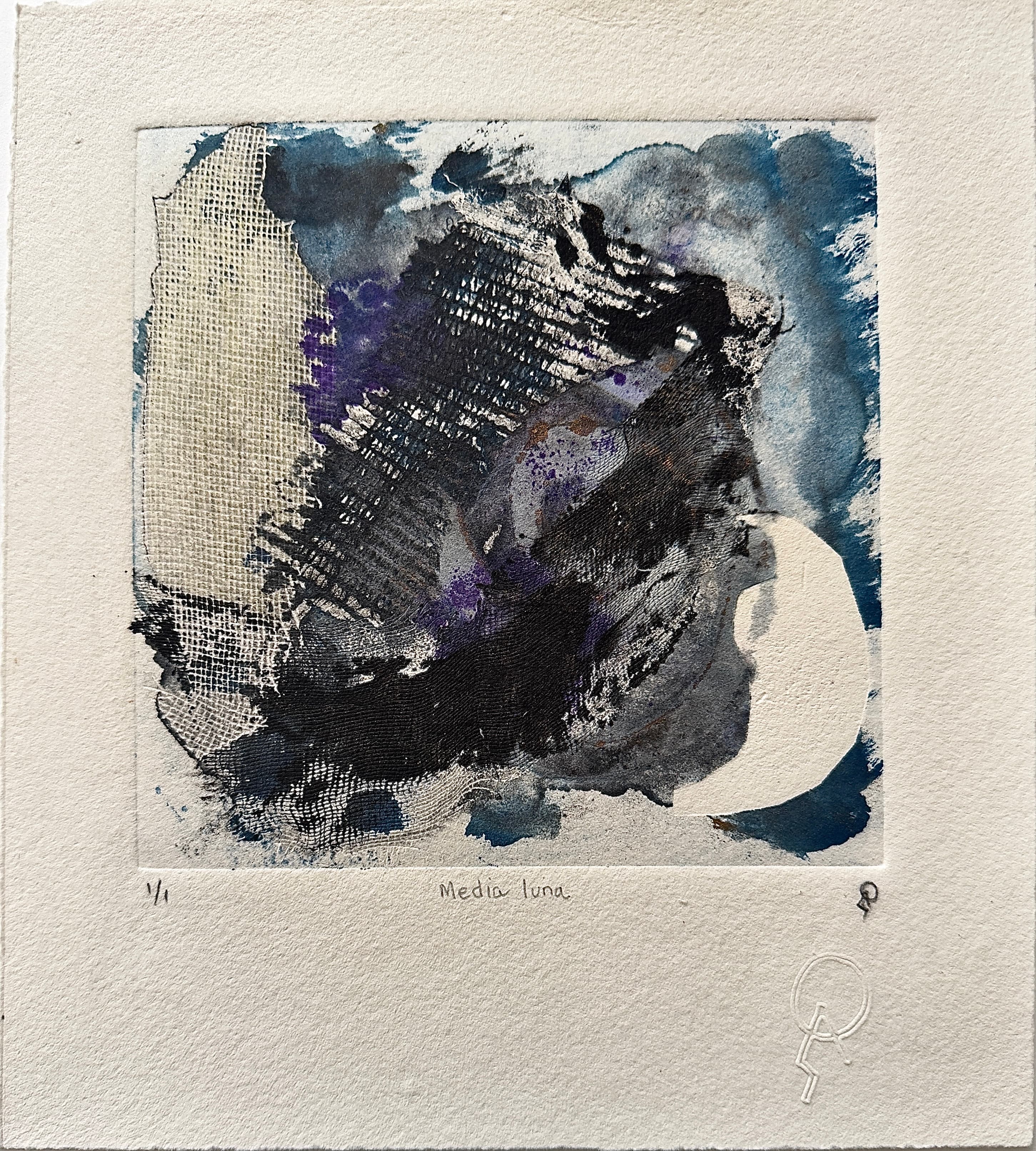 Media luna by Patricia Arriola, Monotipo / papel de algodón Ceiba Gráfica, 2020