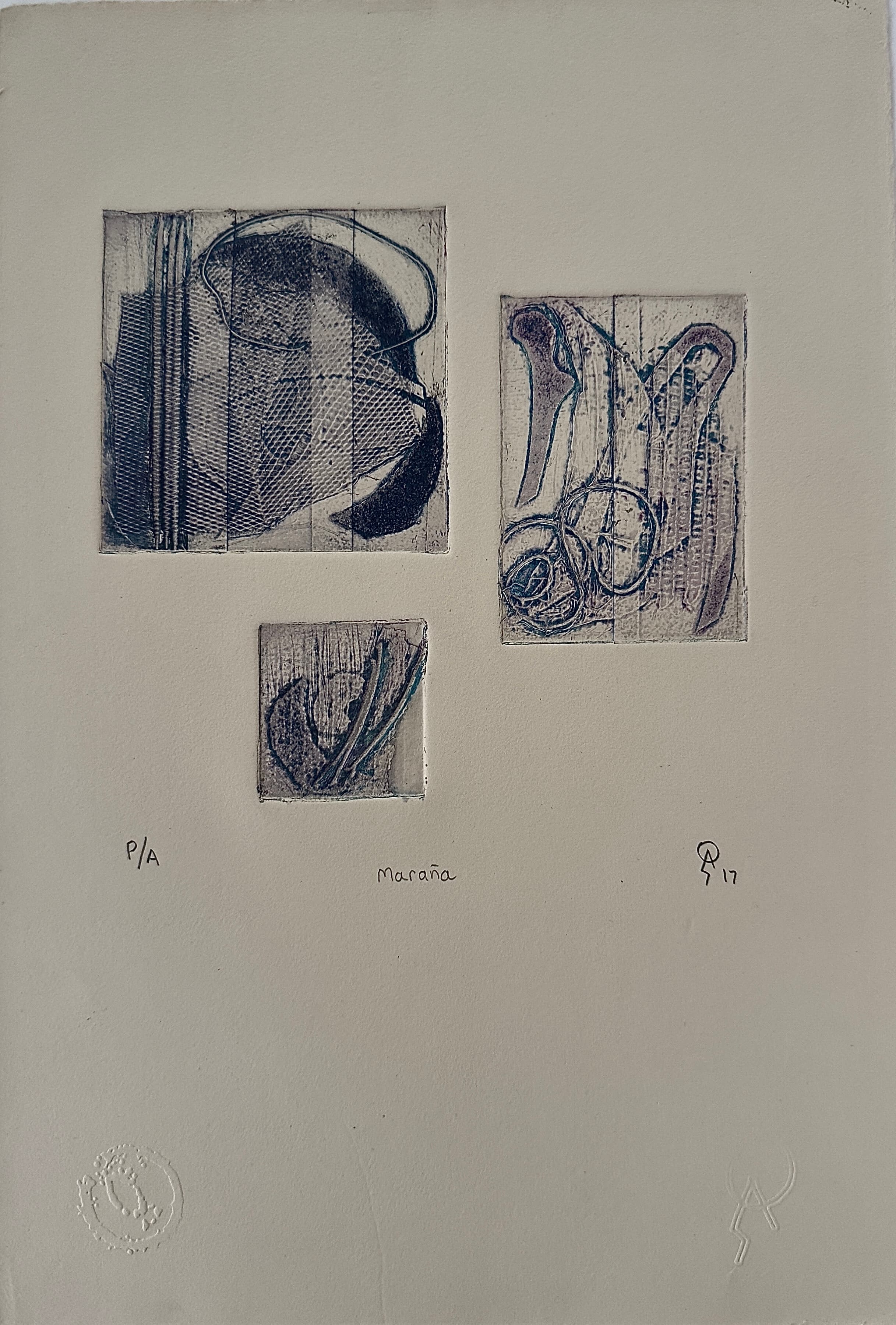 Maraña by Patricia Arriola, Técnicas aditivas / papel de algodón Hahnemühle. P/A, 2017