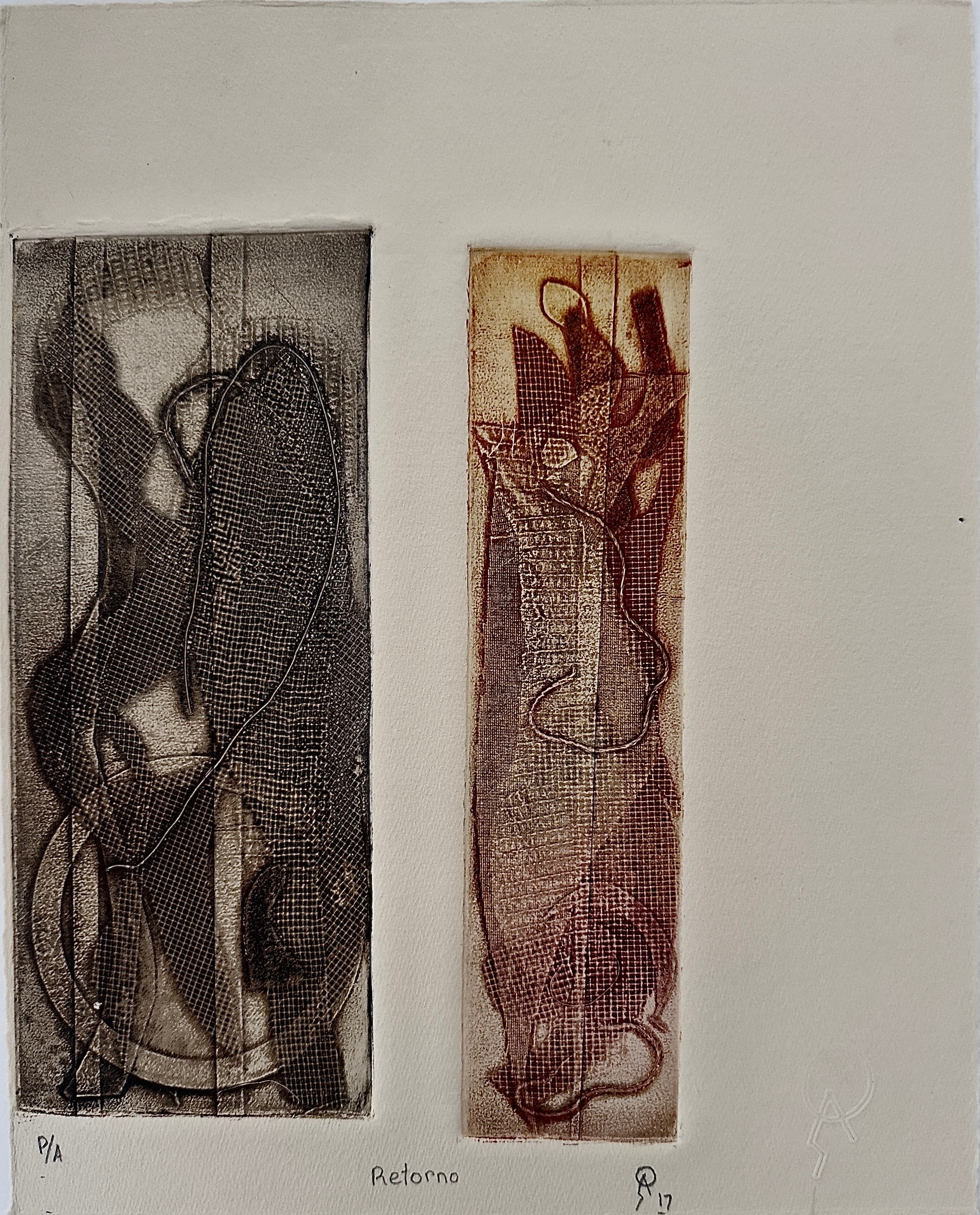 Retorno by Patricia Arriola, Técnicas aditivas / papel de algodón Hahnemühle. P/A, 2017