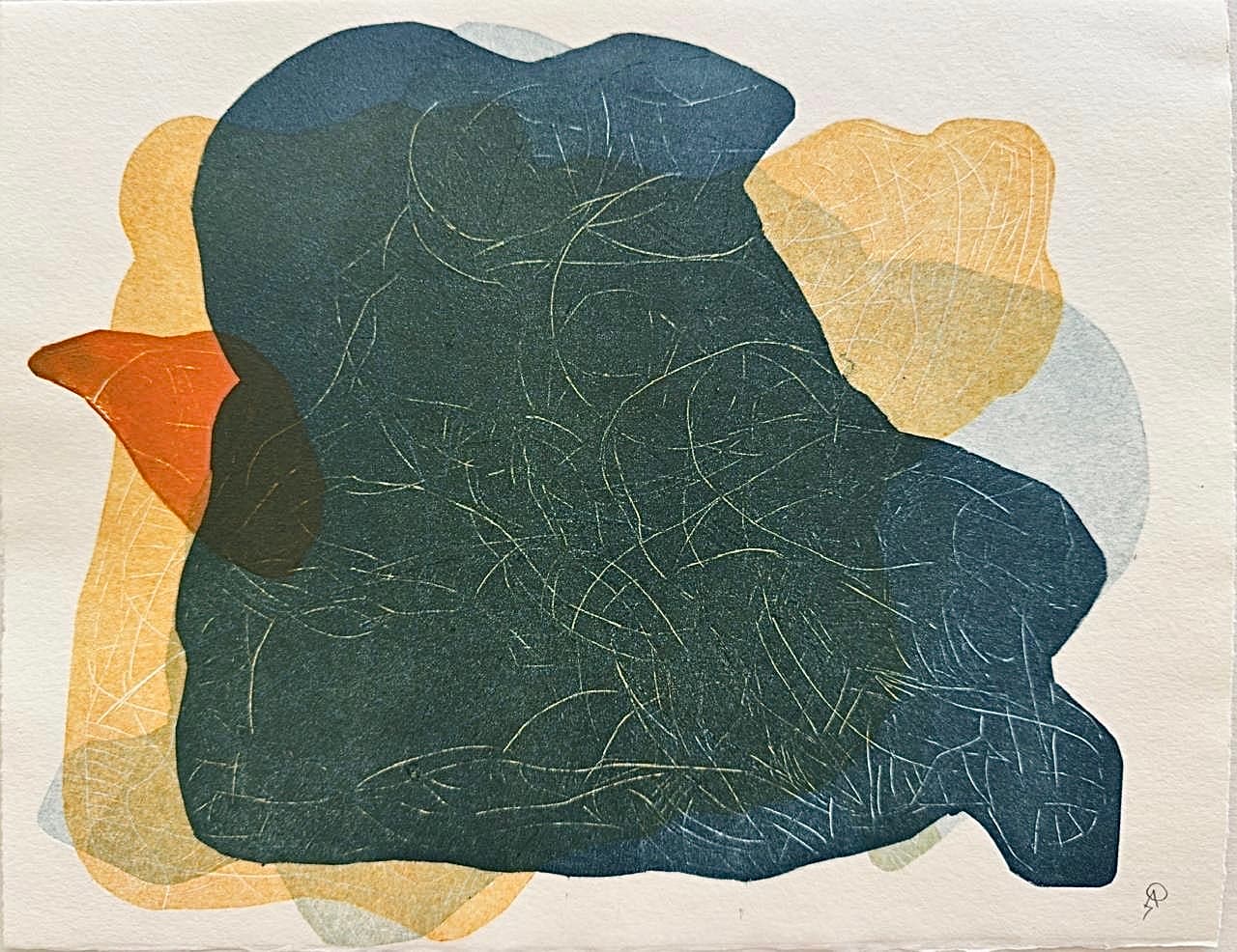 Popol Vuh Il a by Patricia Arriola, Monotipo, litografía en seco / papel de algodón Guarro Super Alfa, 2025