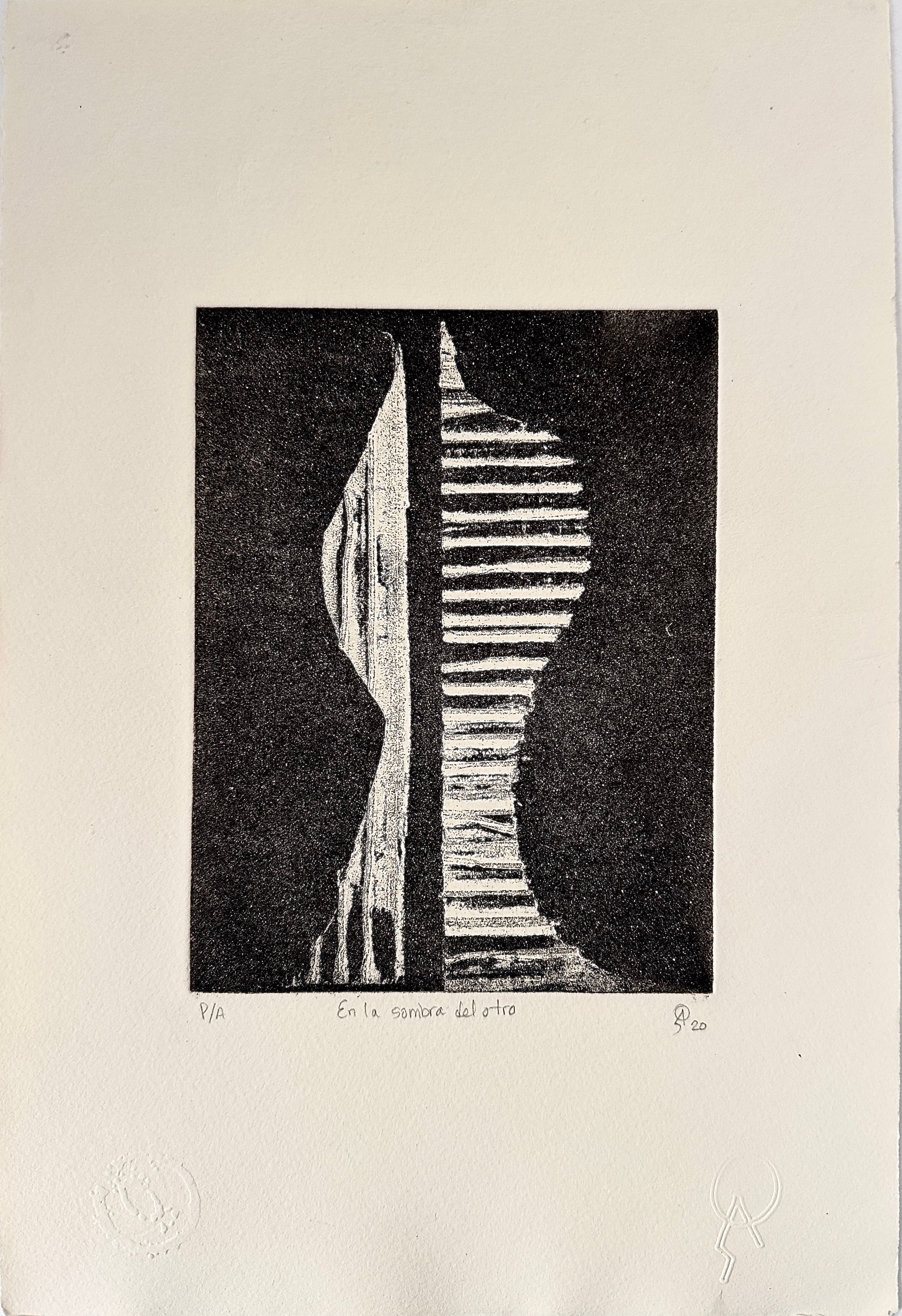 En la sombra del otro by Patricia Arriola, Técnicas aditivas / papel de algodón Guarro Super Alfa. P/A, 2020