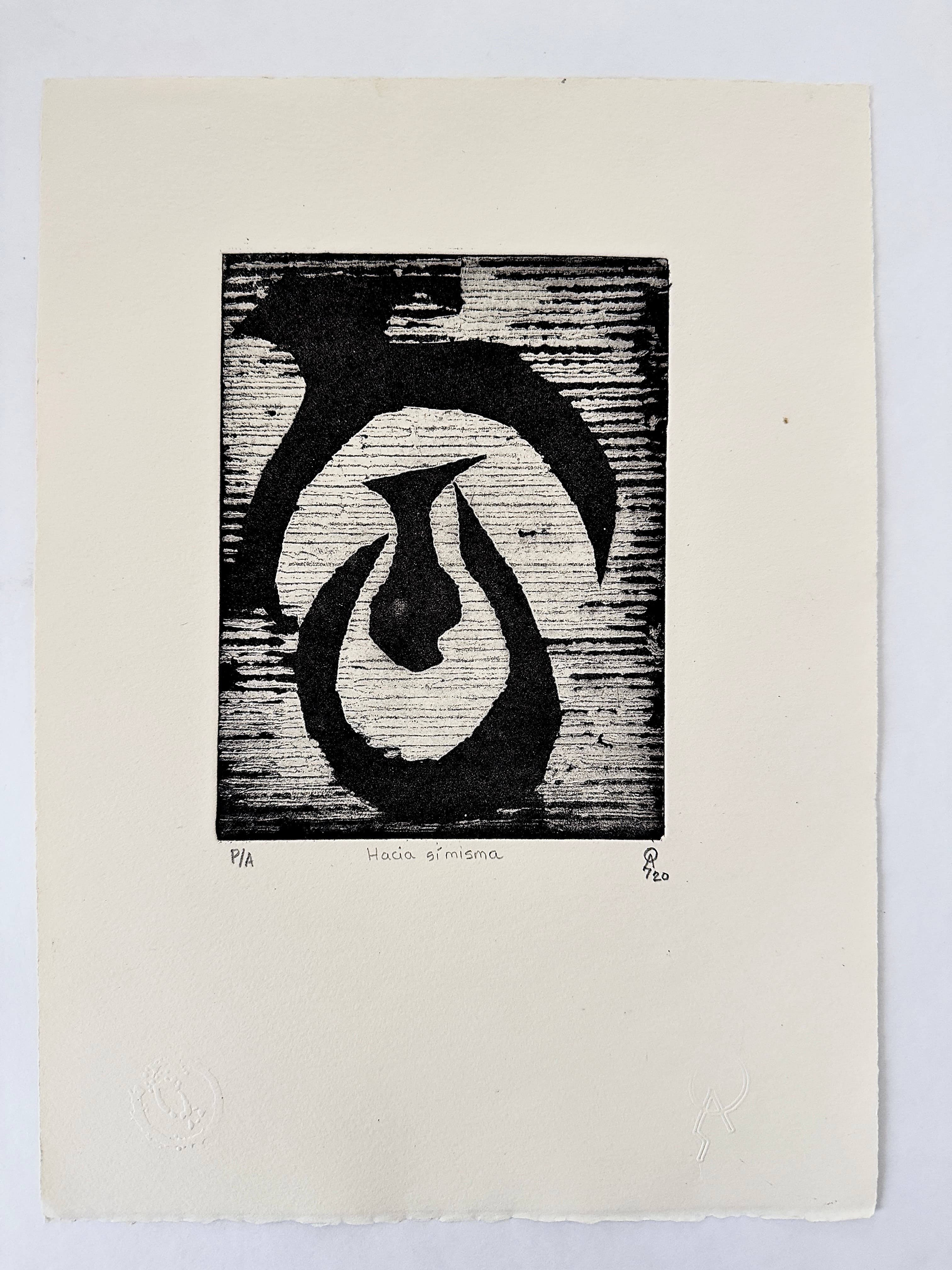 Hacia sí misma by Patricia Arriola, Técnicas aditivas / papel de algodón Guarro Super Alfa. P/A, 2020