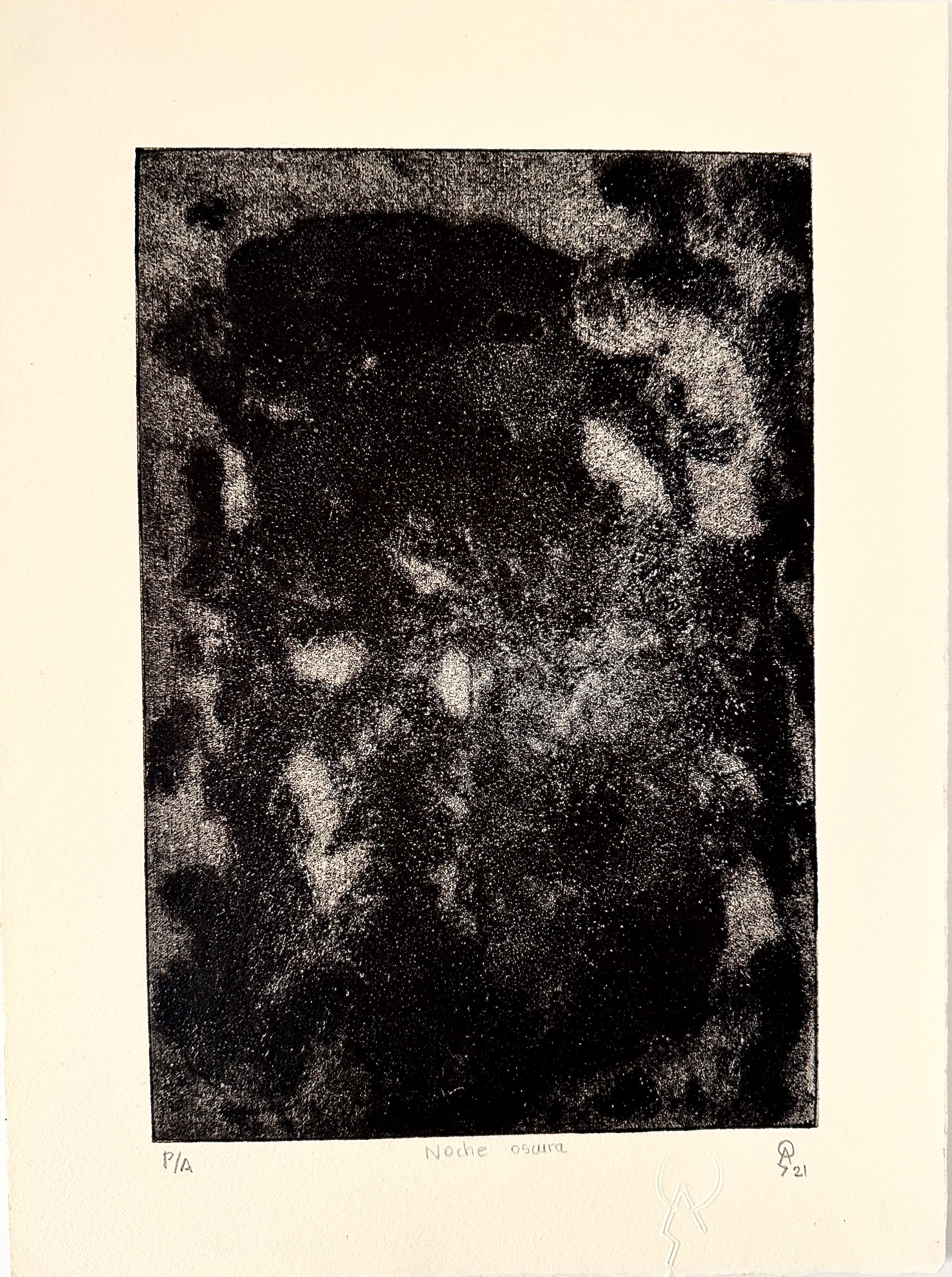 Noche oscura by Patricia Arriola, Técnicas aditivas / papel de algodón Guarro Super Alfa. P/A, 2021