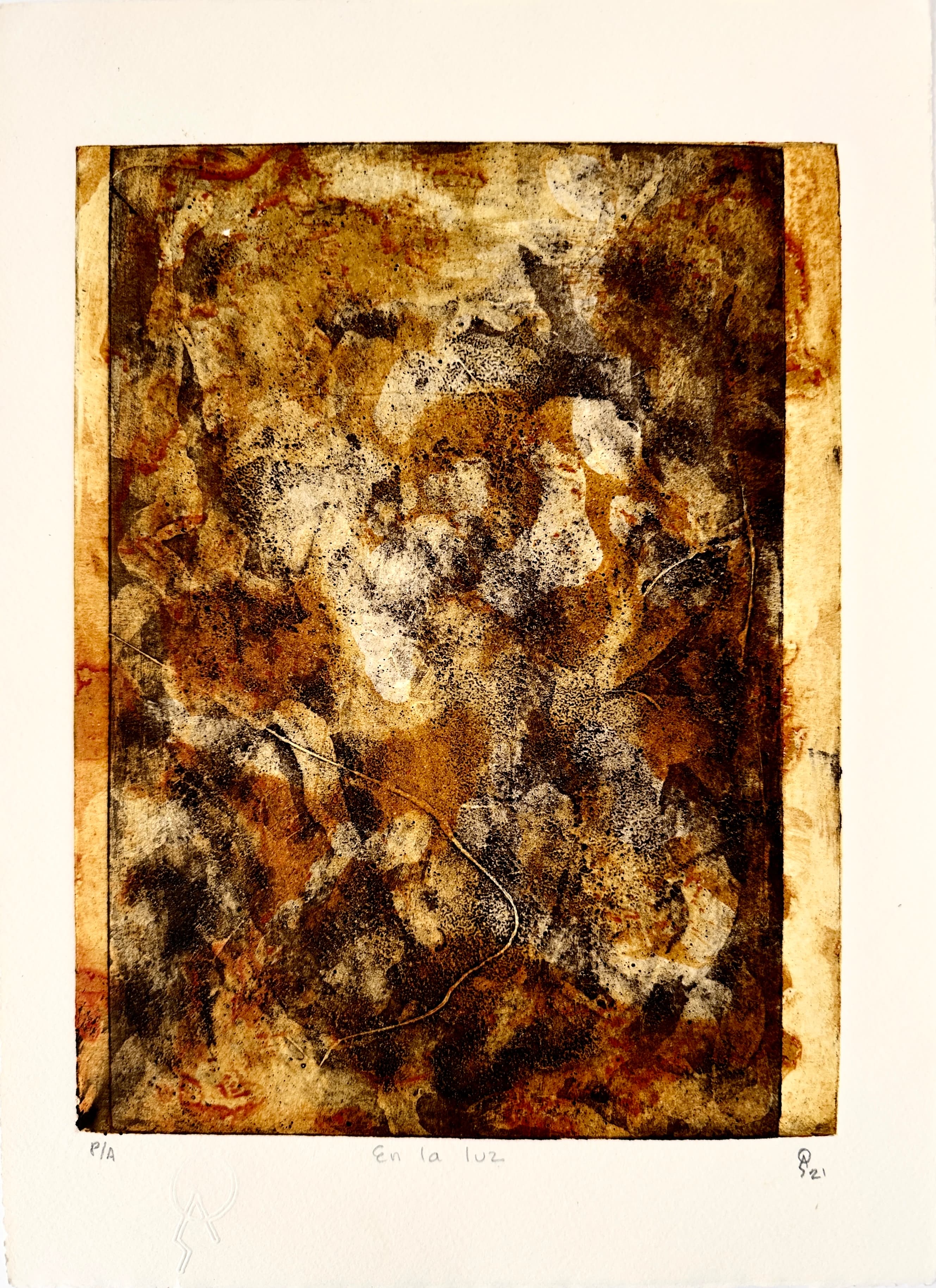 En la luz by Patricia Arriola, Técnicas aditivas, doble placa / papel de algodón Guarro super Alfa. P/A, 2021