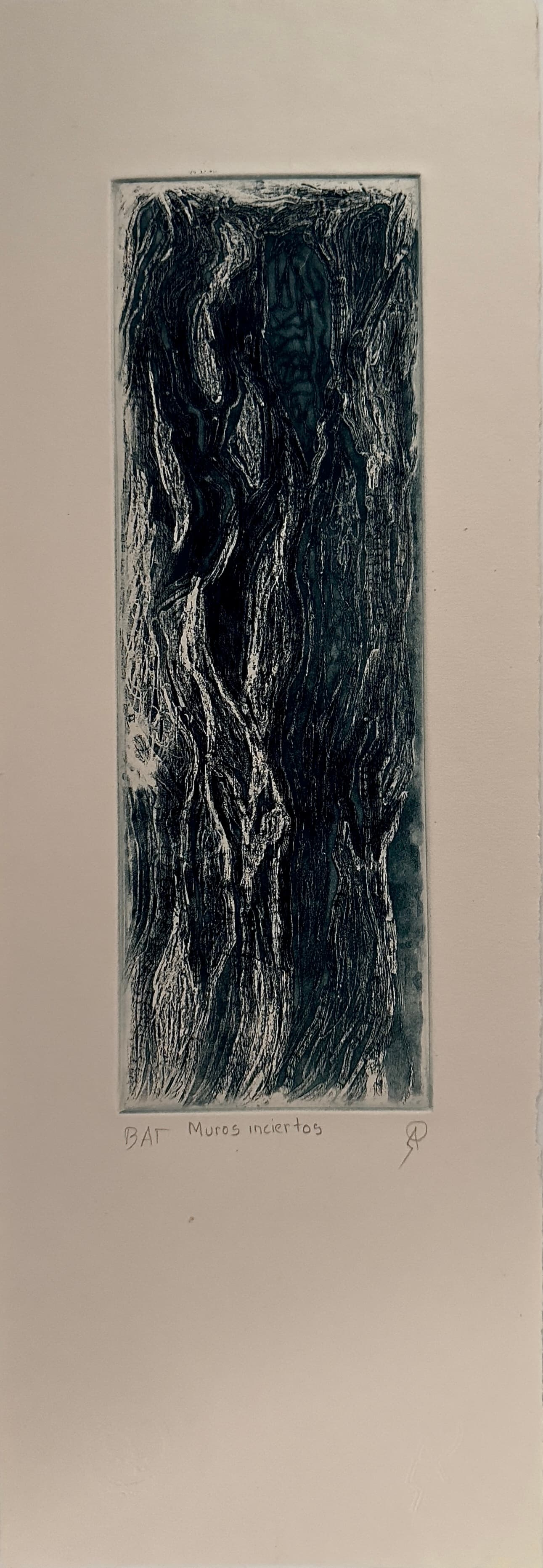 Muros inciertos by Patricia Arriola, Aguatinta / papel de algodón Fabriano. BAT, 2017