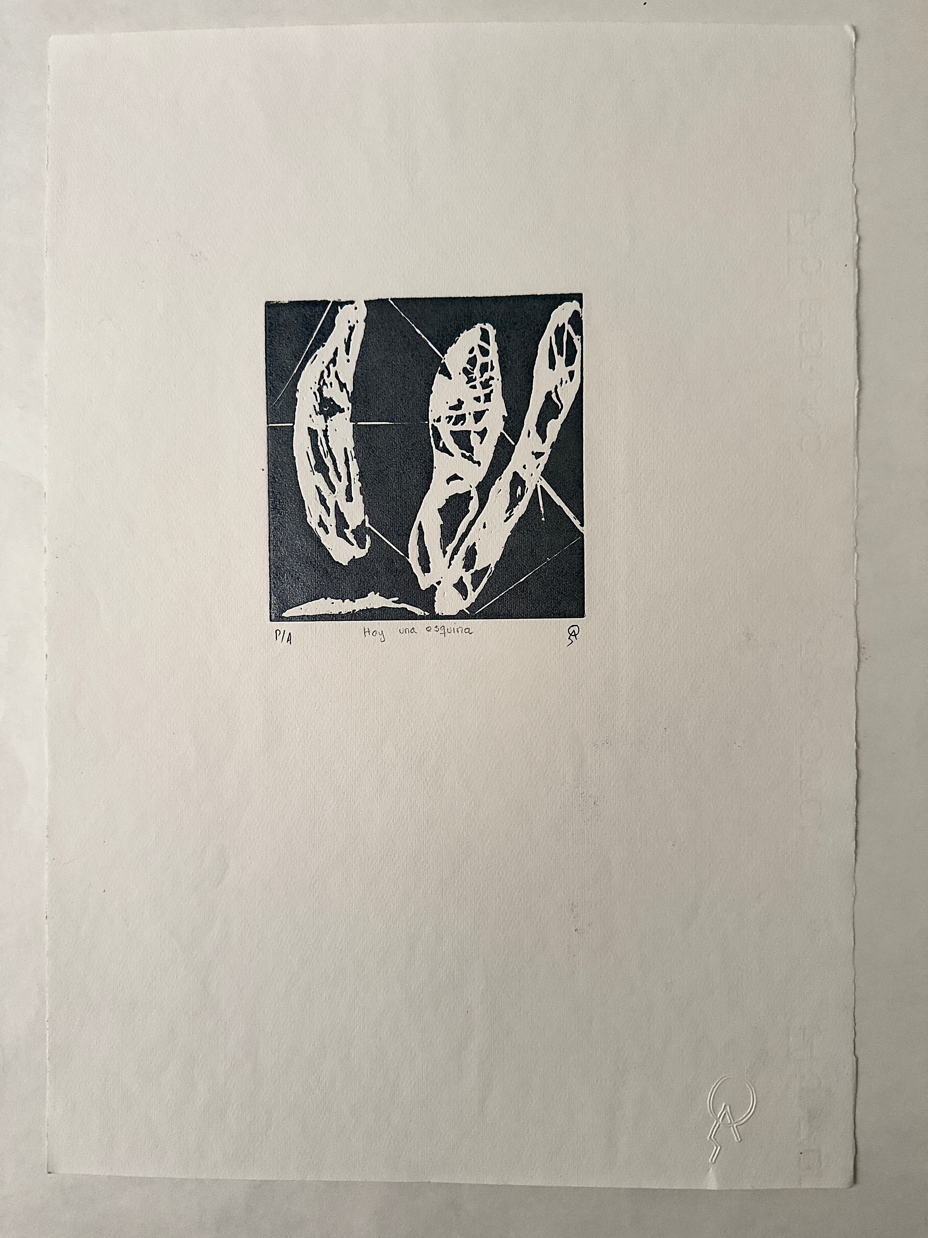 Hay una esquina by Patricia Arriola, Gofrado, doble placa / papel de algodón Fabriano. P/A, 2018