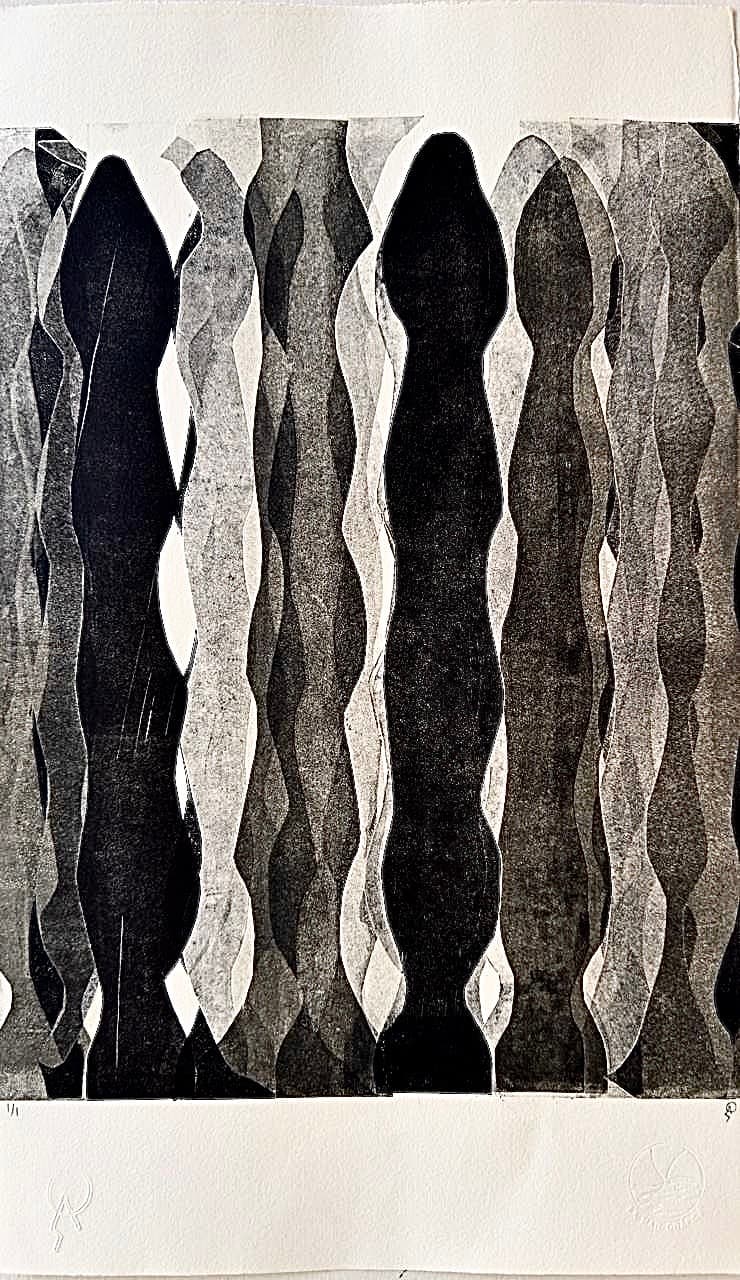 Desliz V by Patricia Arriola, Monotipo / papel de algodón Guarro Super Alfa, 2025