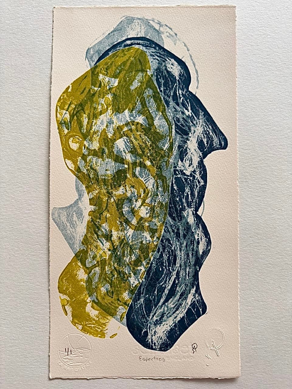 Espectros II by Patricia Arriola, Monotipo / papel de algodón Somerset, 2025