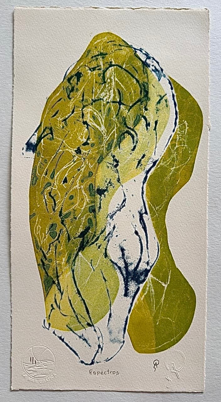 Espectros III by Patricia Arriola, Monotipo / papel de algodón Somerset, 2025