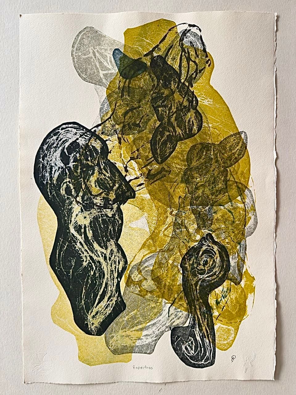 Espectros V by Patricia Arriola, Monotipo / papel de algodón Guarro Super Alfa, 2025