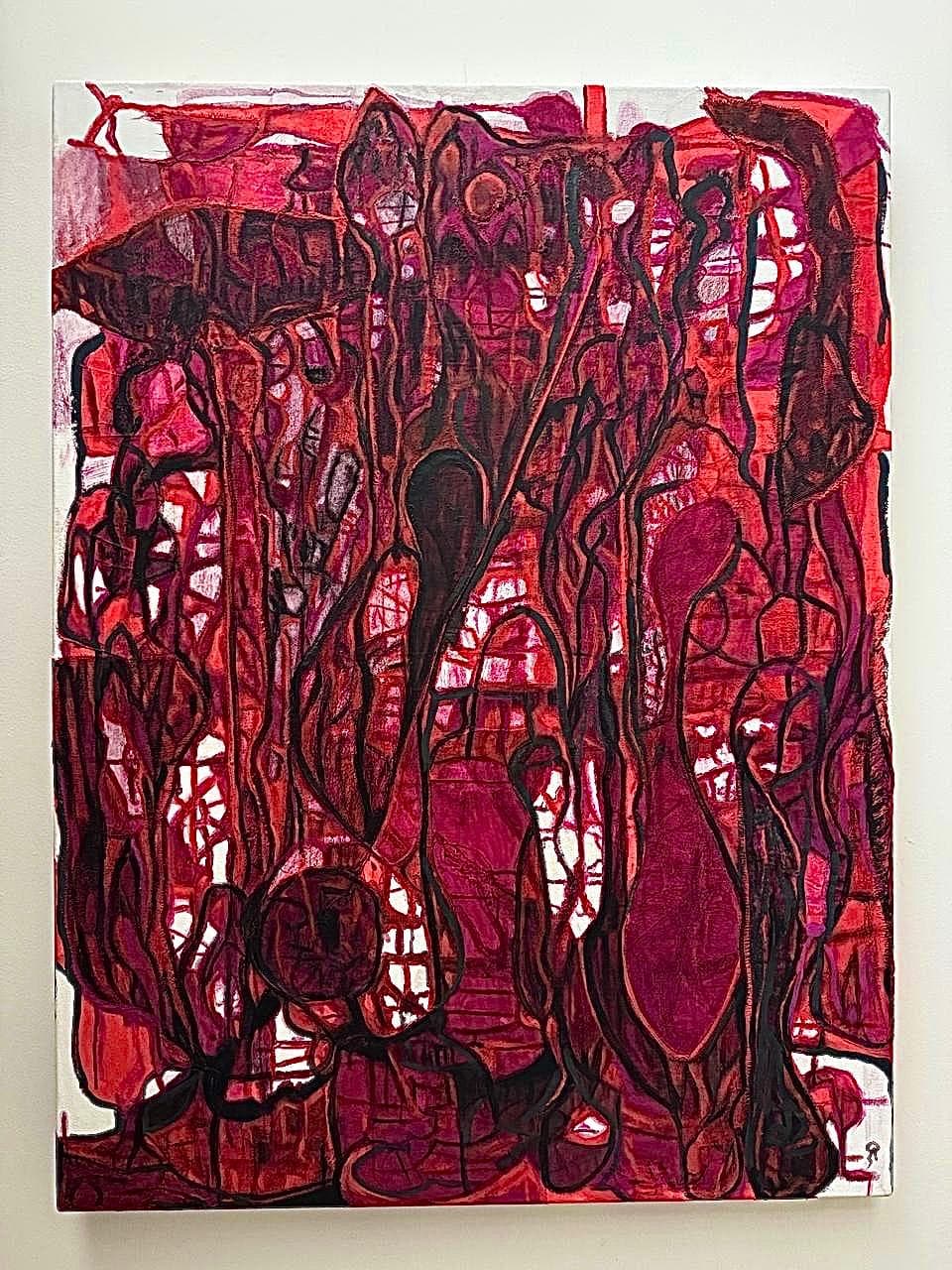 Caronte by Patricia Arriola, Collage, pigmentos / tela, 2025