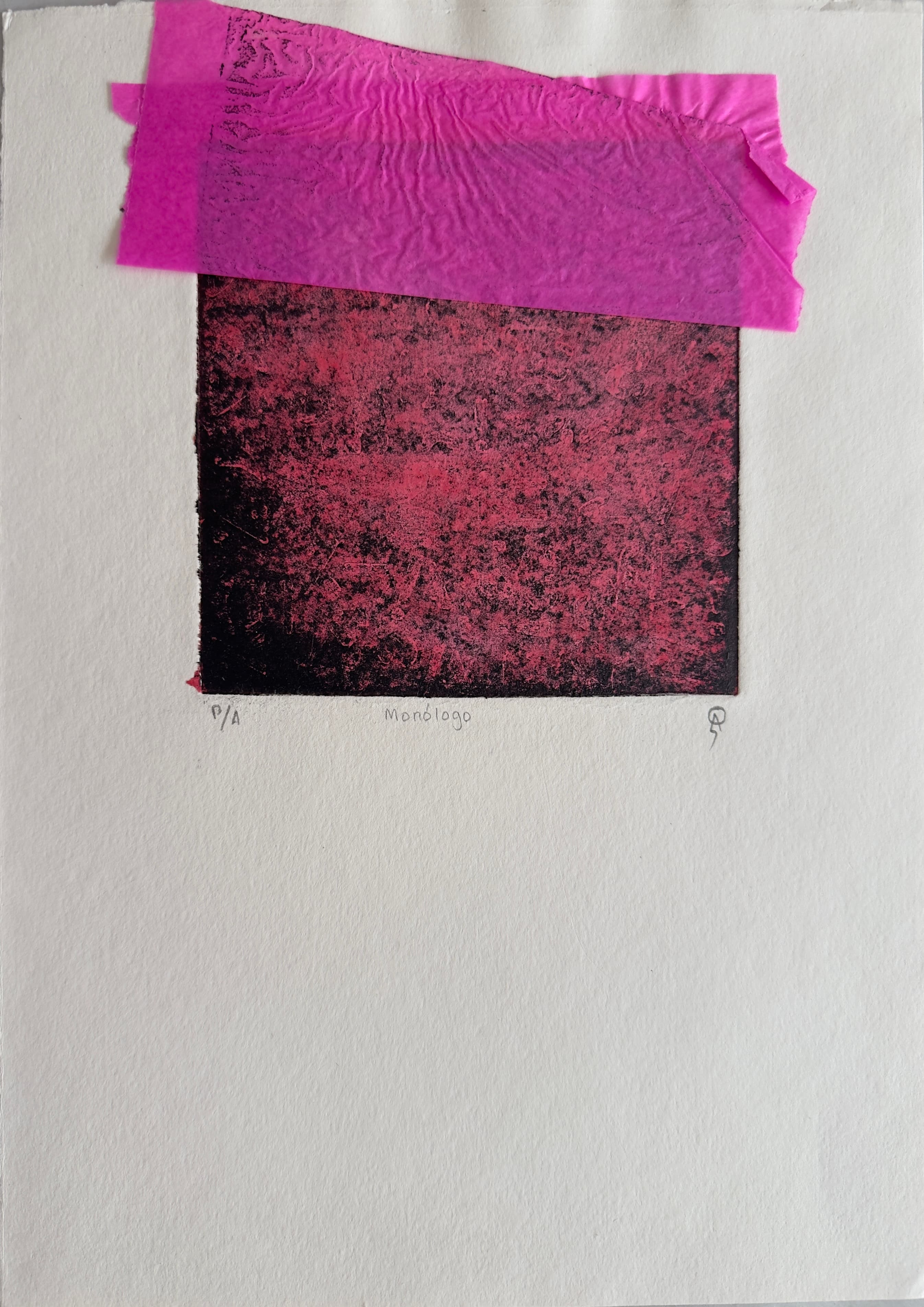 Monólogo by Patricia Arriola, Collage, monotipo / papel de algodón Guarro Super Alfa, 2019