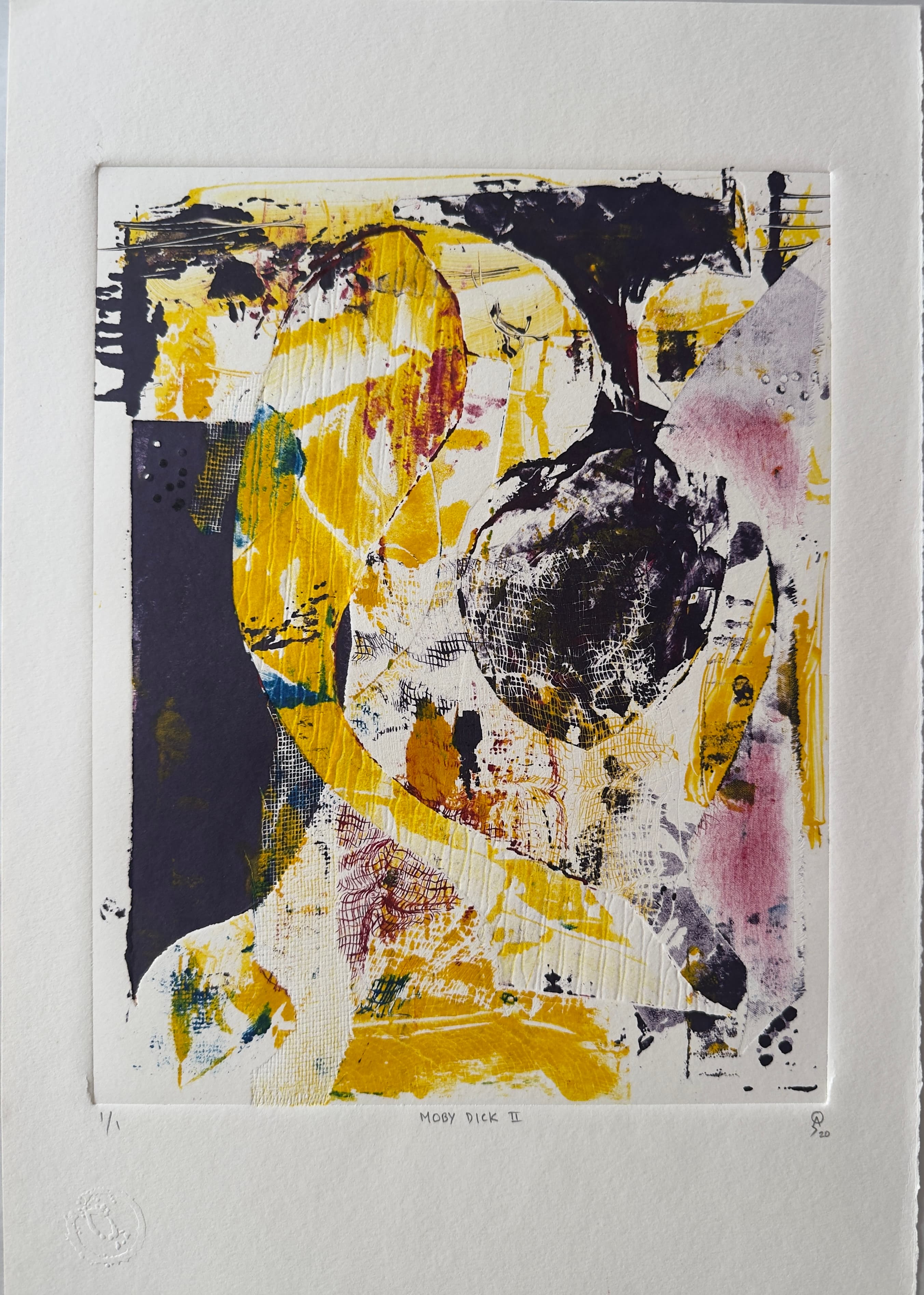 Moby Dick II by Patricia Arriola, Monotipo / papel de algodón Guarro Super Alfa, 2020