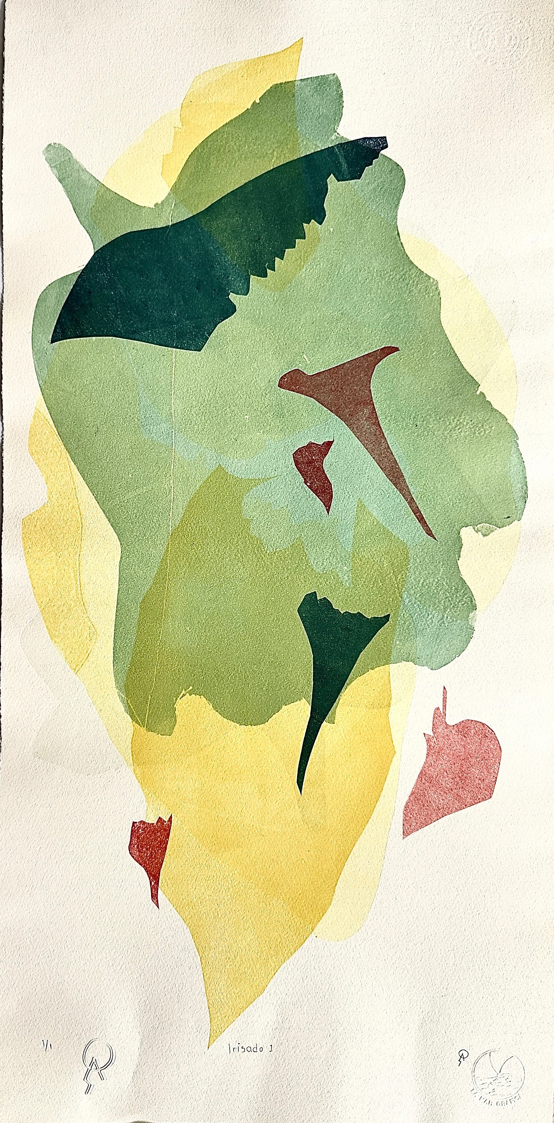 Irisado I by Patricia Arriola, Monotipo / papel de algodón Guarro Super Alfa, 2025