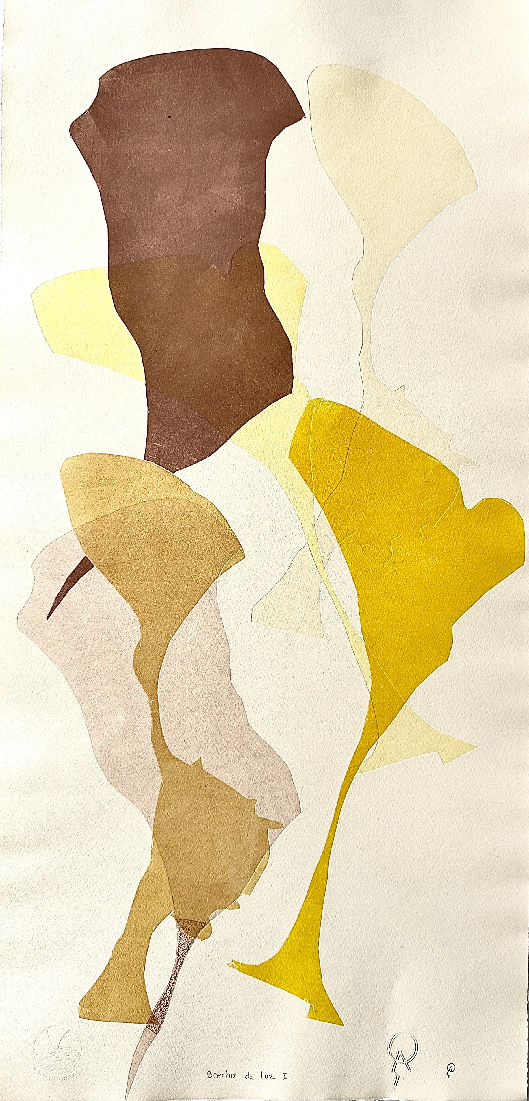 Brecha de luz I by Patricia Arriola, Monotipo / papel de algodón Guarro Super Alfa, 2025