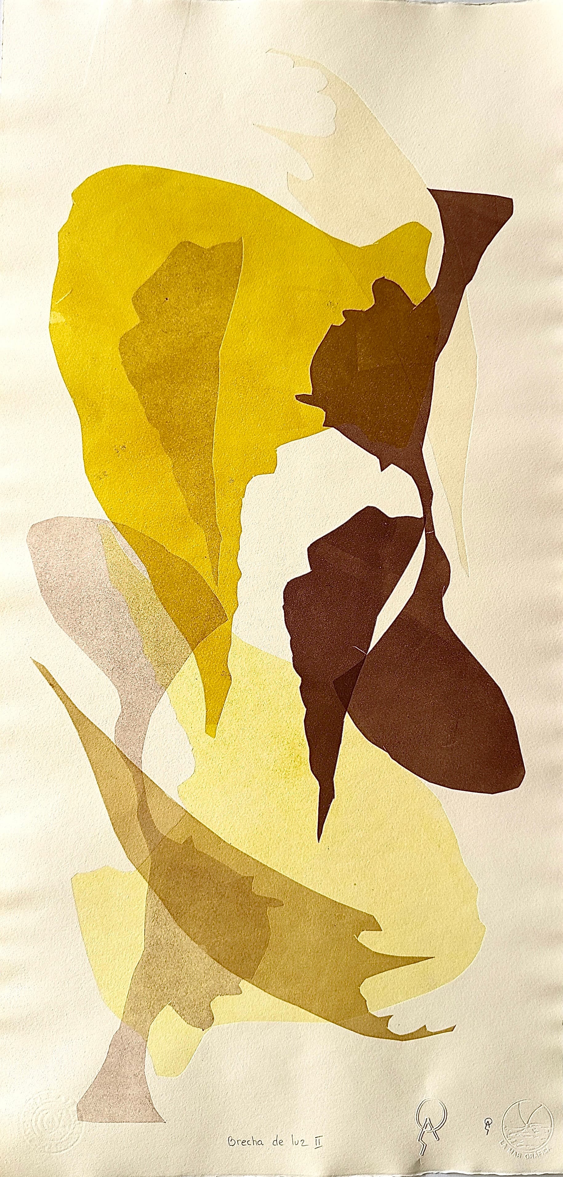 Brecha de luz II by Patricia Arriola, Monotipo / papel de algodón Guarro Super Alfa, 2025