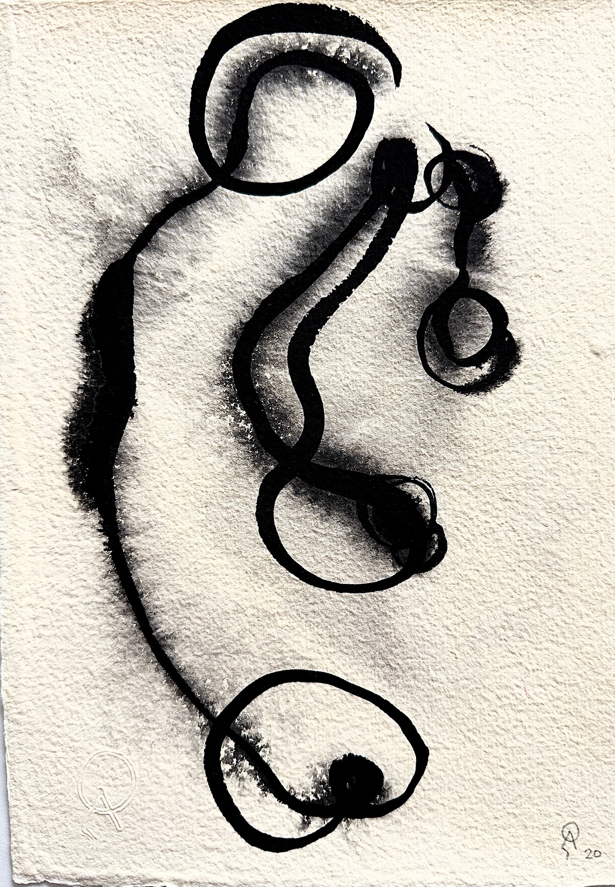 S/T I by Patricia Arriola, Tinta china / papel de algodón, 2020