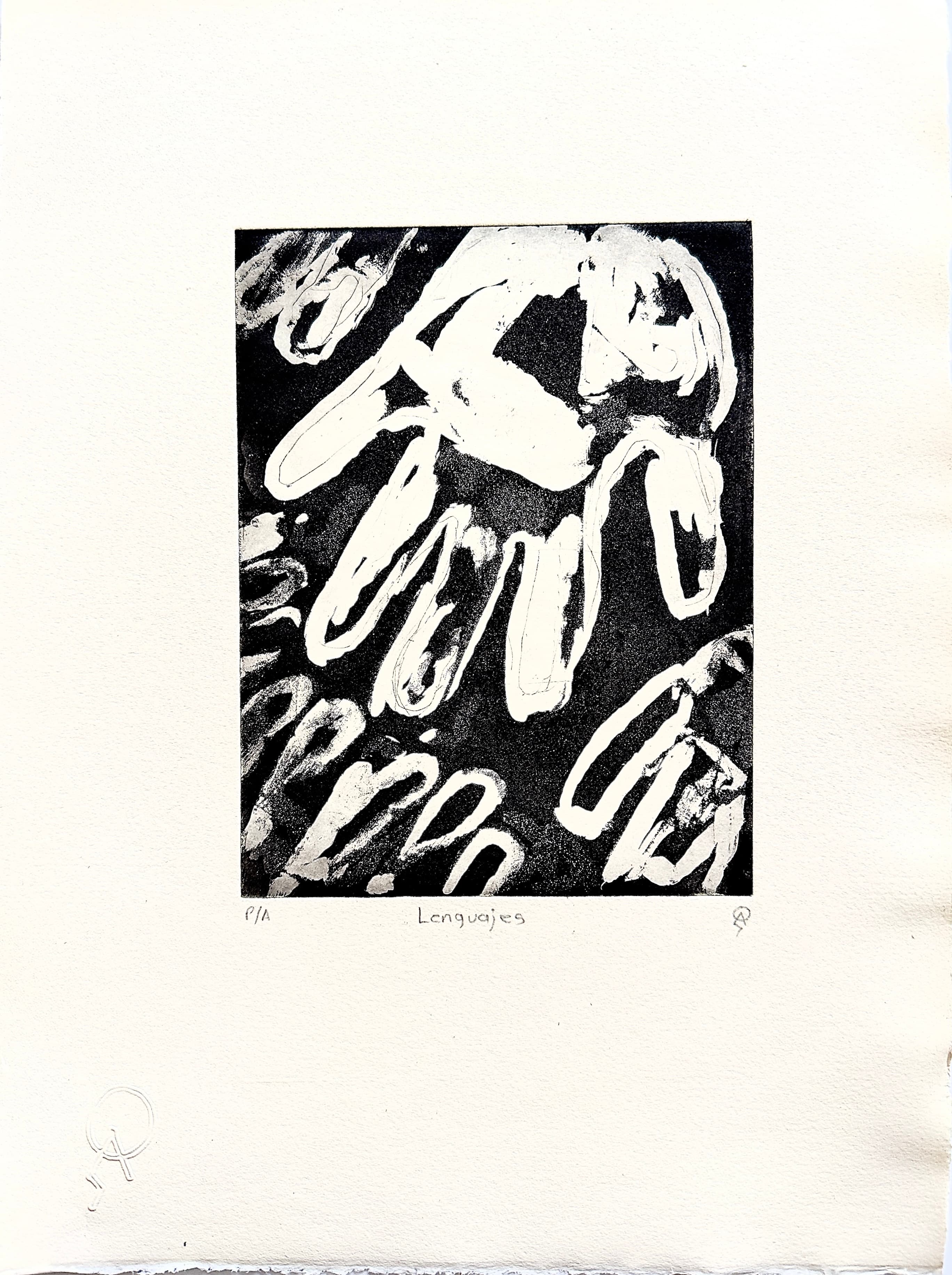 Lenguajes III by Patricia Arriola, Aguatinta / papel de algodón Guarro Super Alfa, 2021
