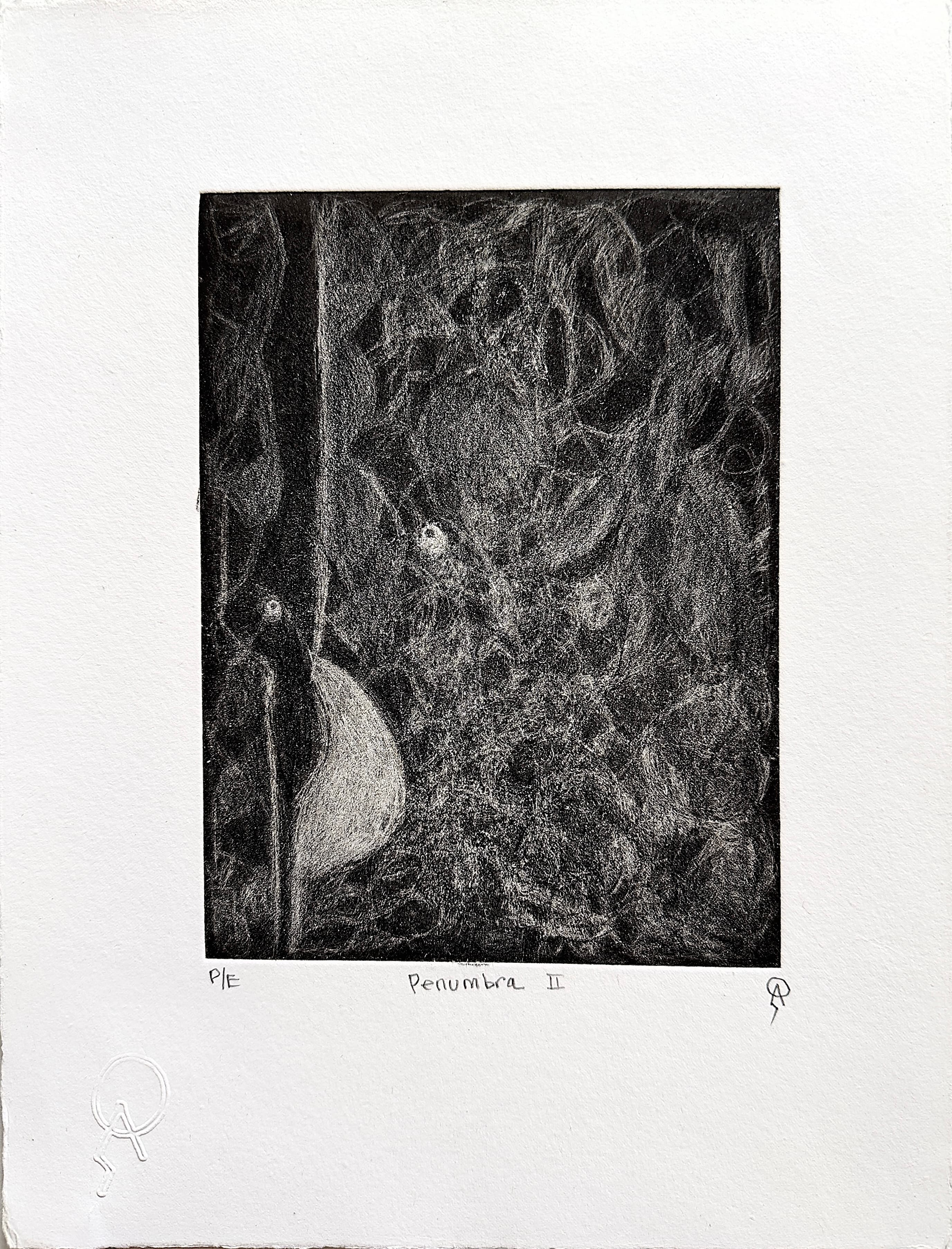 Penumbra II by Patricia Arriola, Aguatinta / papel de algodón Guarro Super Alfa, 2021