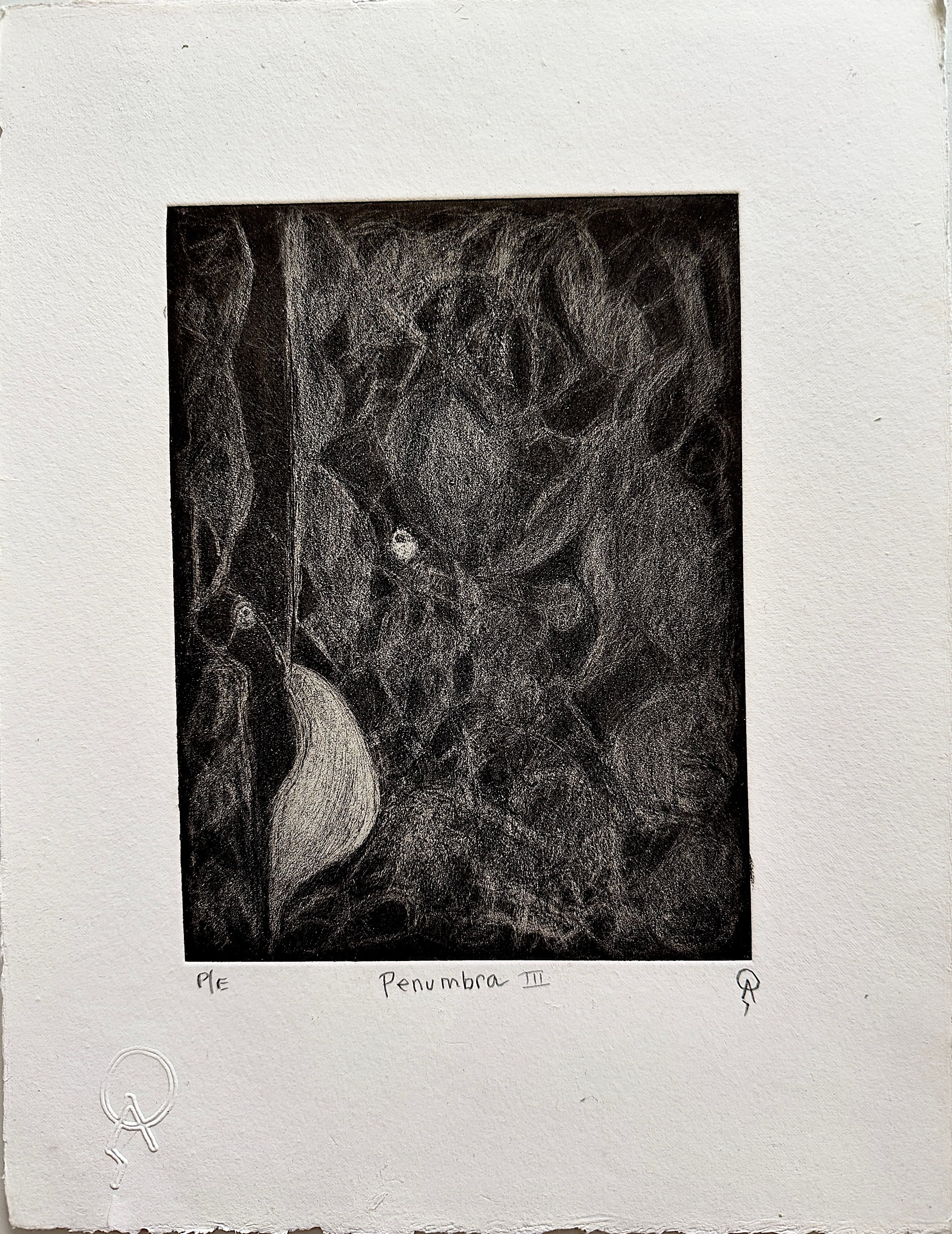 Penumbra III by Patricia Arriola, Aguatinta / papel de algodón Guarro Super Alfa, 2021