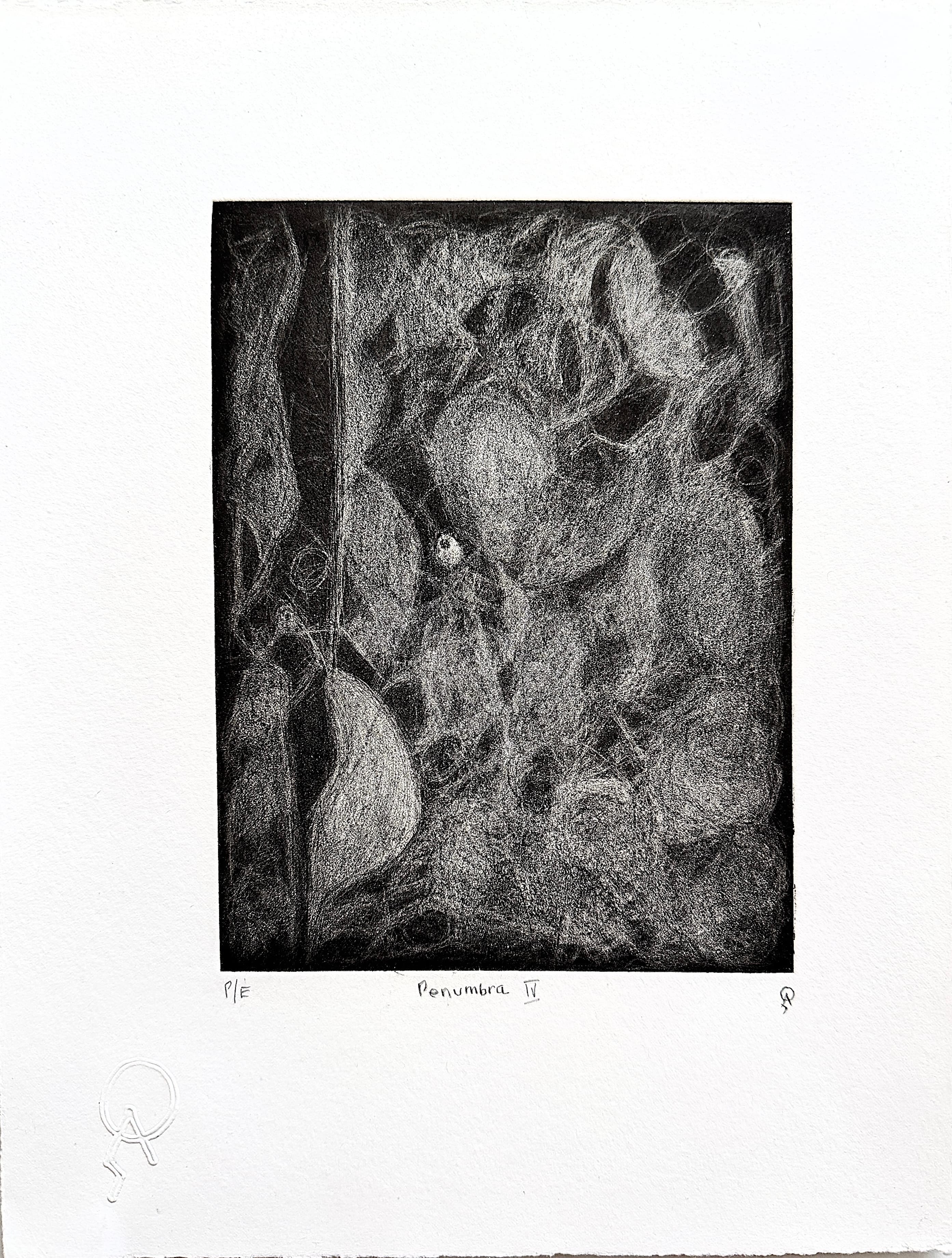 Penumbra IV by Patricia Arriola, Aguatinta / papel de algodón Guarro Super Alfa, 2021