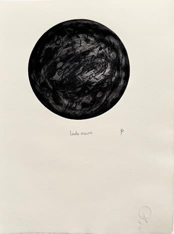 Lado oscuro by Patricia Arriola, Aguafuerte, aguatinta / papel de algodón Ceiba Gráfica, 2022