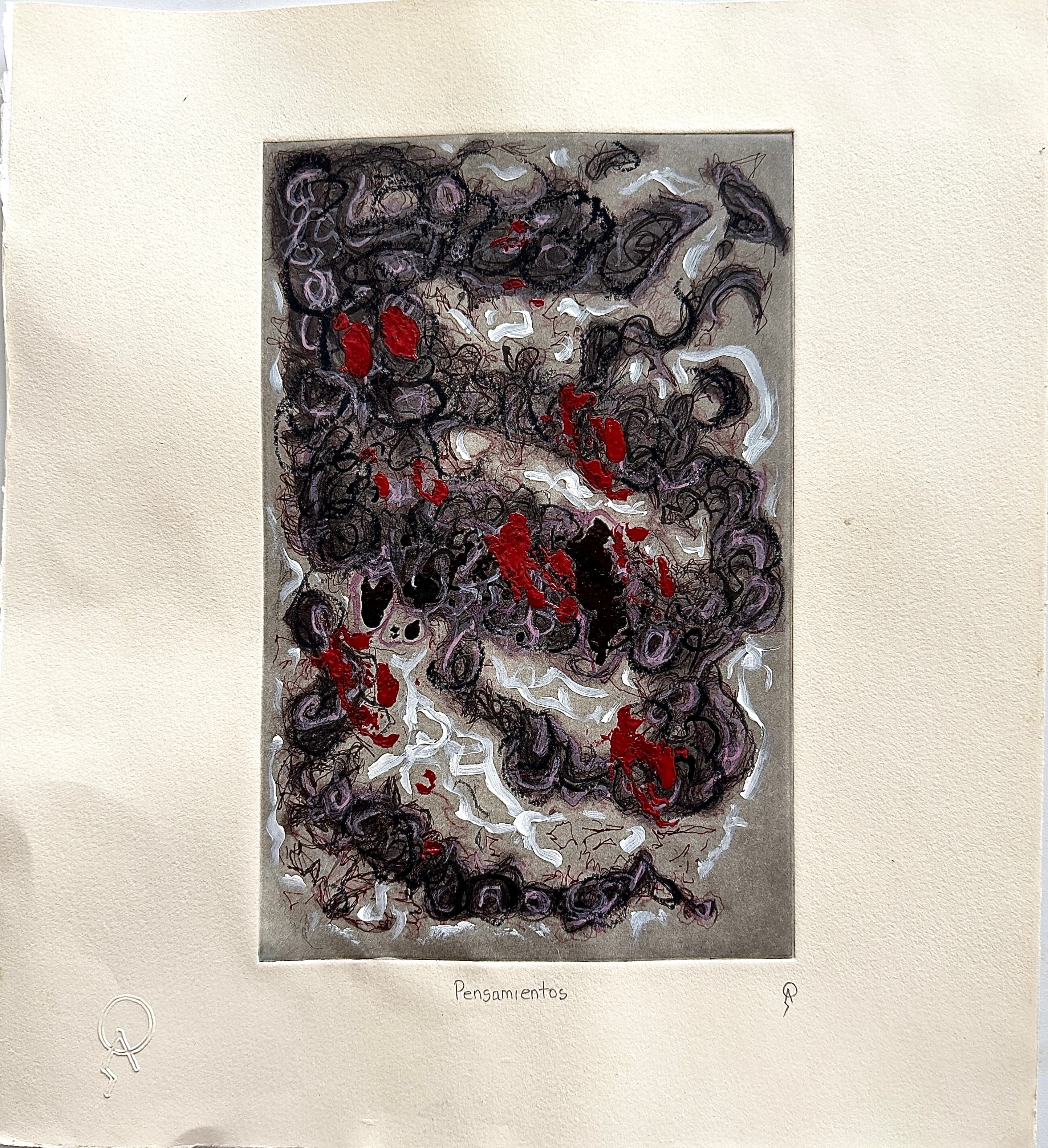 Pensamientos by Patricia Arriola, Mixta / papel de algodón Guarro super Alfa, 2020