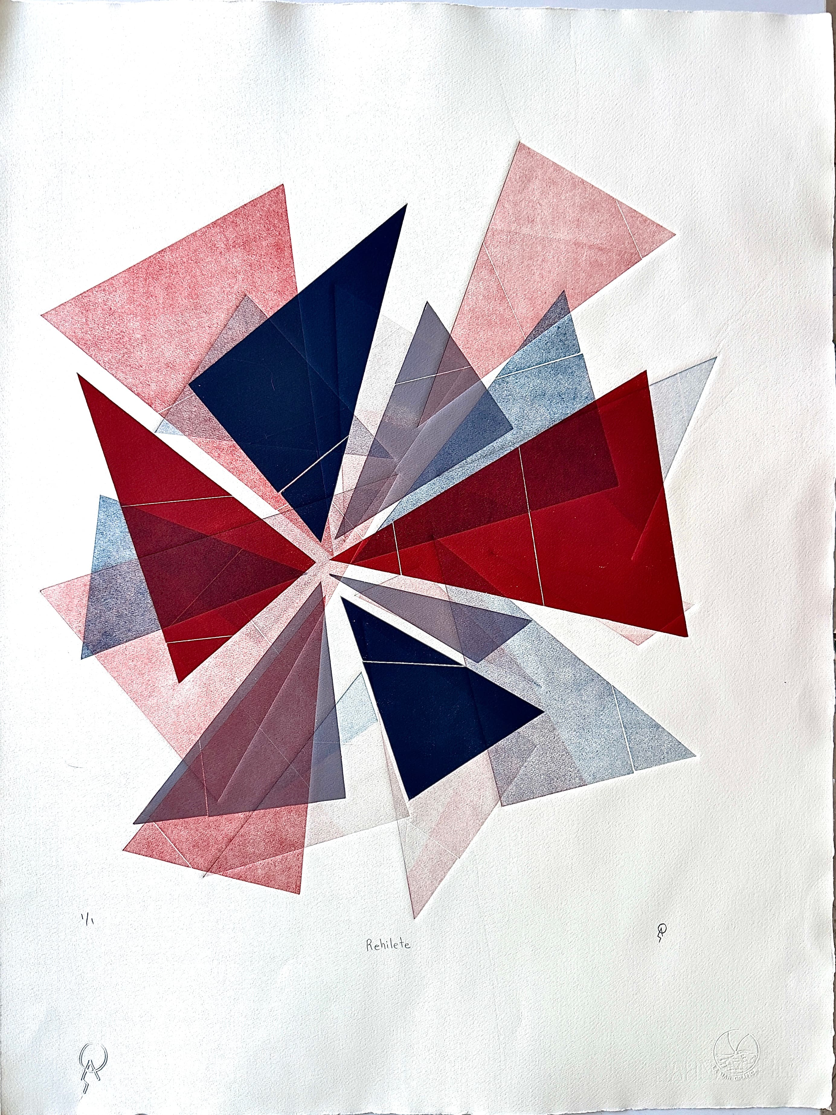 Rehilete by Patricia Arriola, Monotipo / papel de algodón Canson, 2024