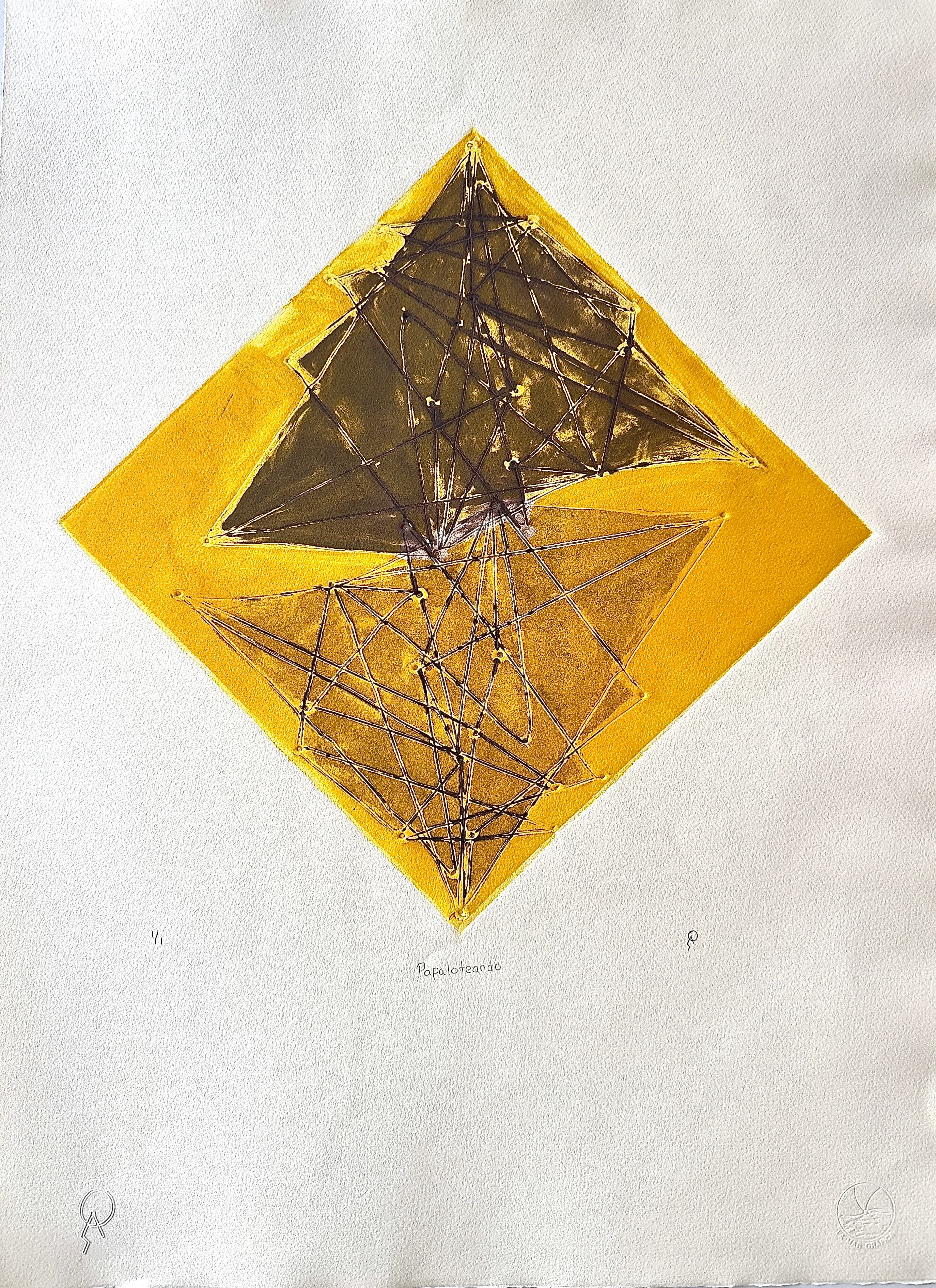 Papaloteando by Patricia Arriola, Mixta / papel de algodón Guarro Super Alfa, 2024