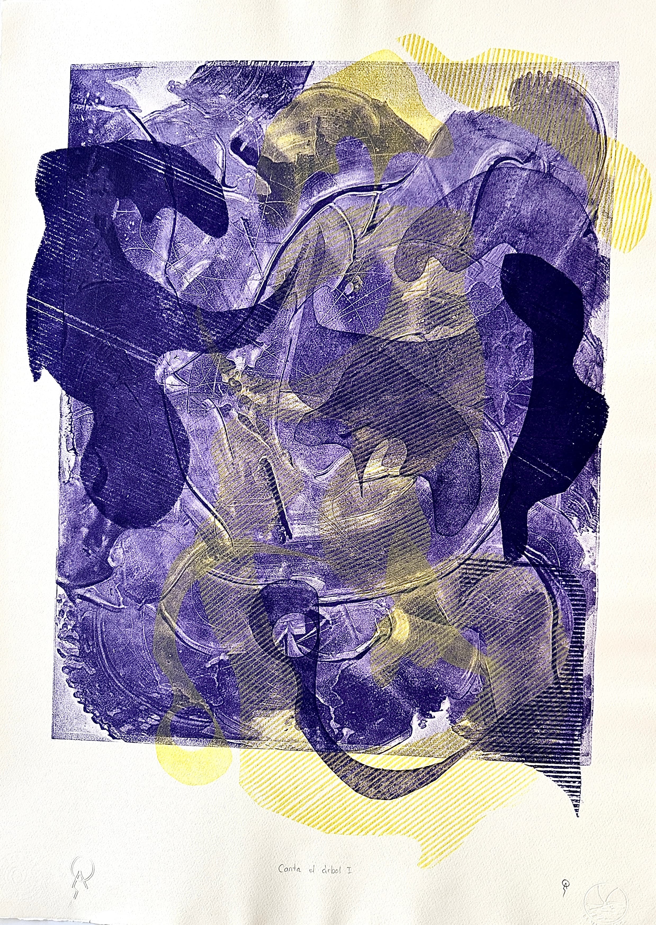 Canta el árbol I by Patricia Arriola, Monotipo / papel de algodón Guarro Super Alfa, 2024