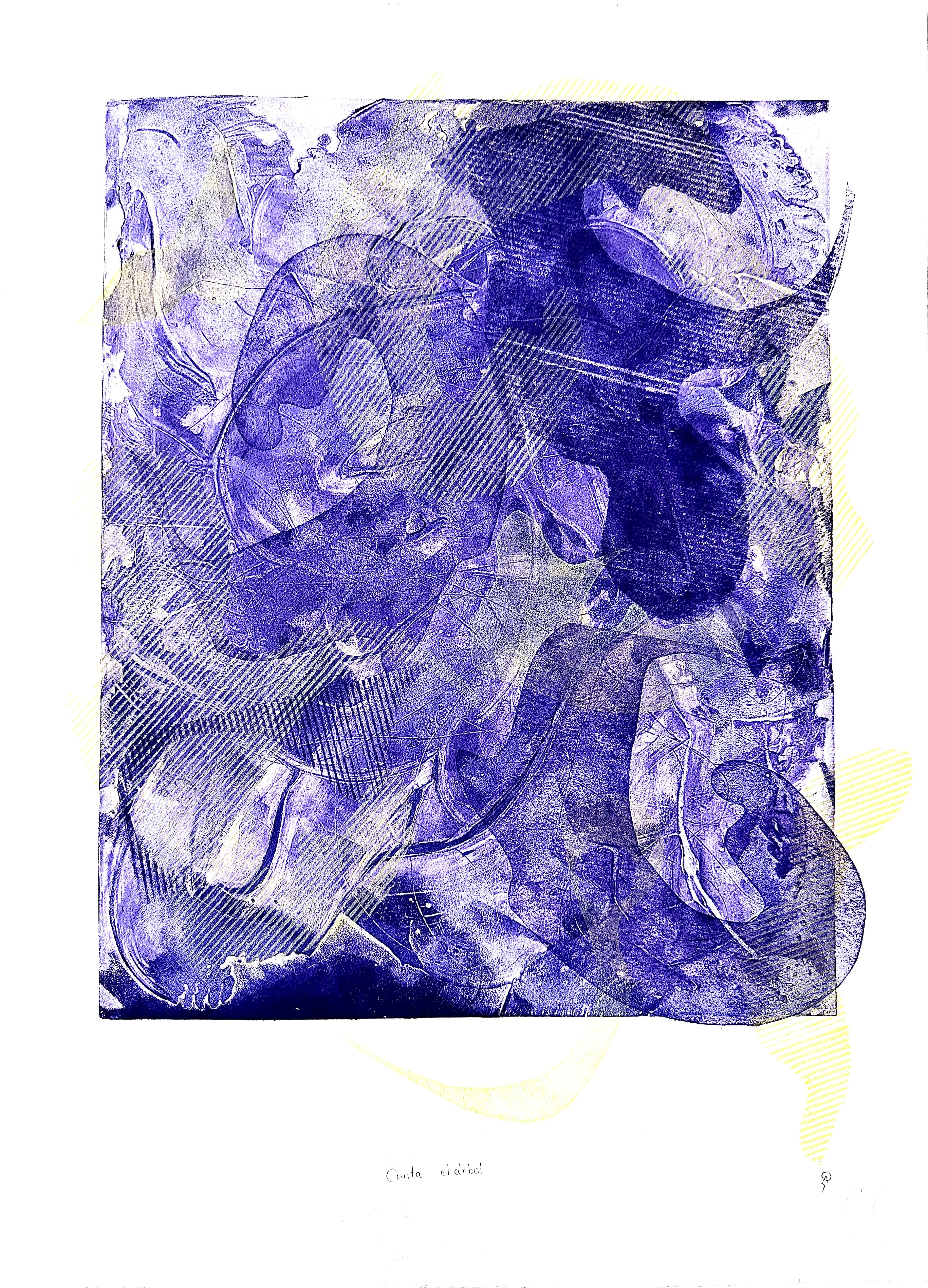 Canta el árbol II by Patricia Arriola, Monotipo / papel de algodón Guarro Super Alfa, 2024