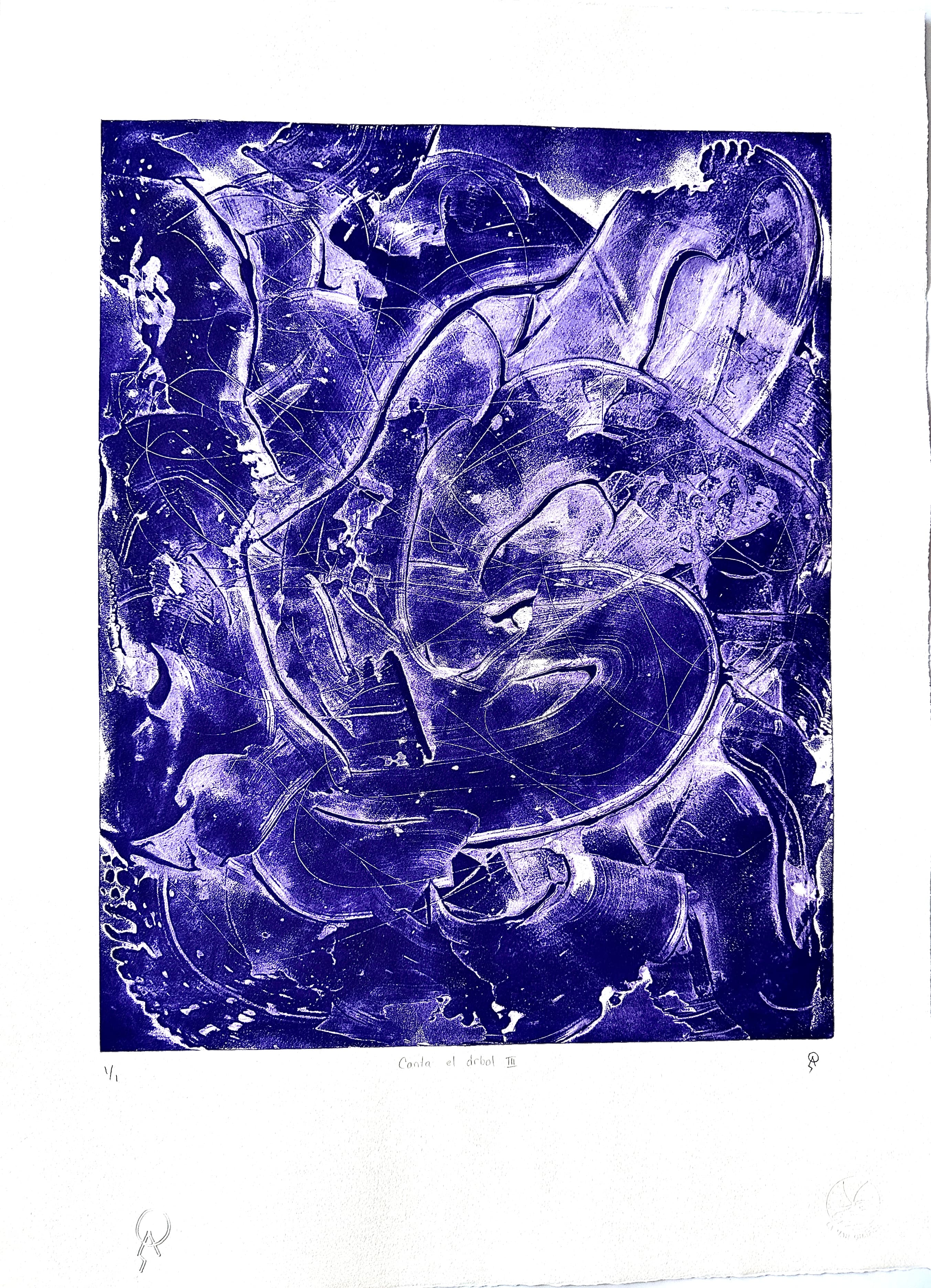 Canta el árbol III by Patricia Arriola, Monotipo / papel de algodón Guarro Super Alfa, 2024